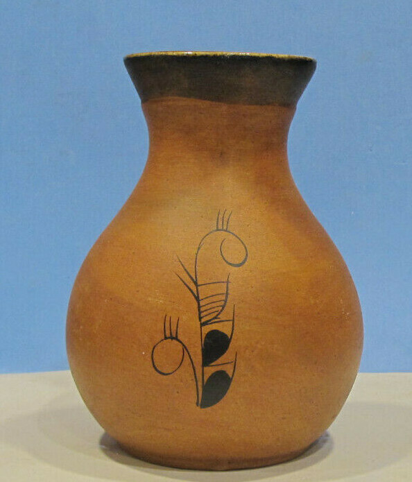 Kokopelli Vase Made in Mexico 6 1/2 inches tall
