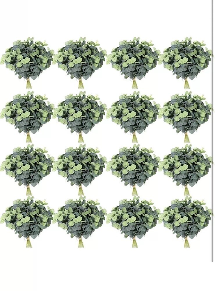 Tigeen 100 Pcs Artificial Eucalyptus Stems Tall 11.8 Inch Tall Faux Eucalyptus