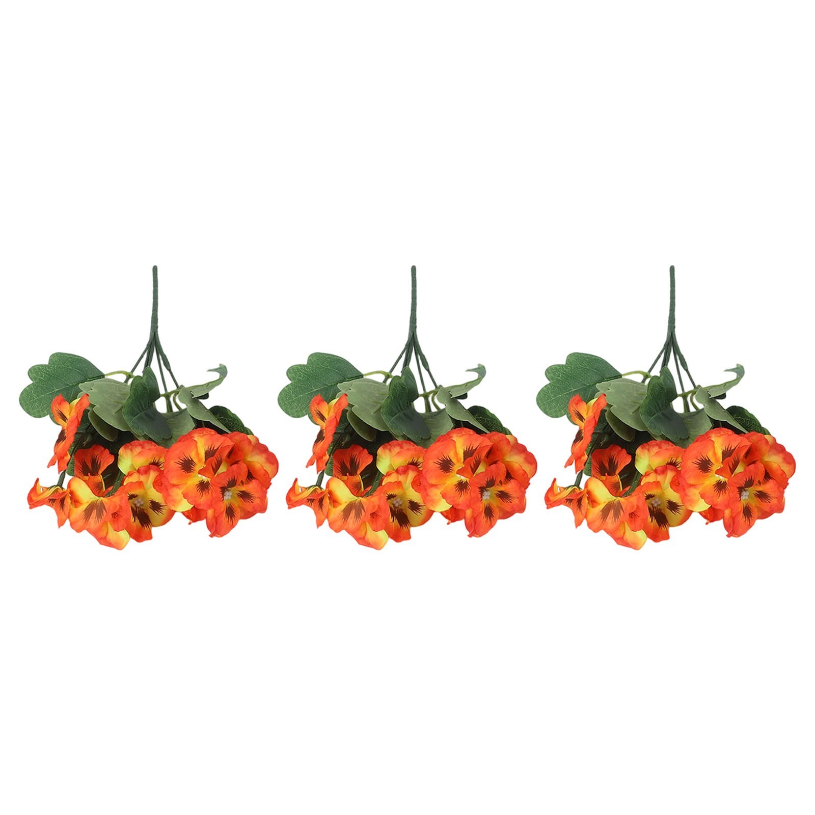 Artificial Pansy Flowers 3pcs for Vibrant For Indoor and Outdoor Decor