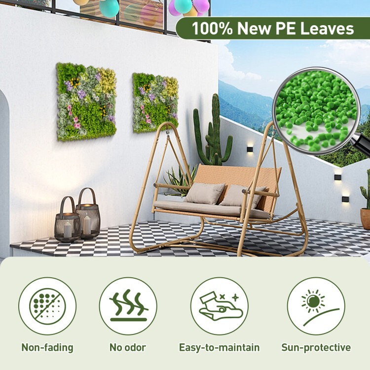 20″x20″ Fake Hanging Plants Artificial Succulents w/10Types of Mixed Faux Plants