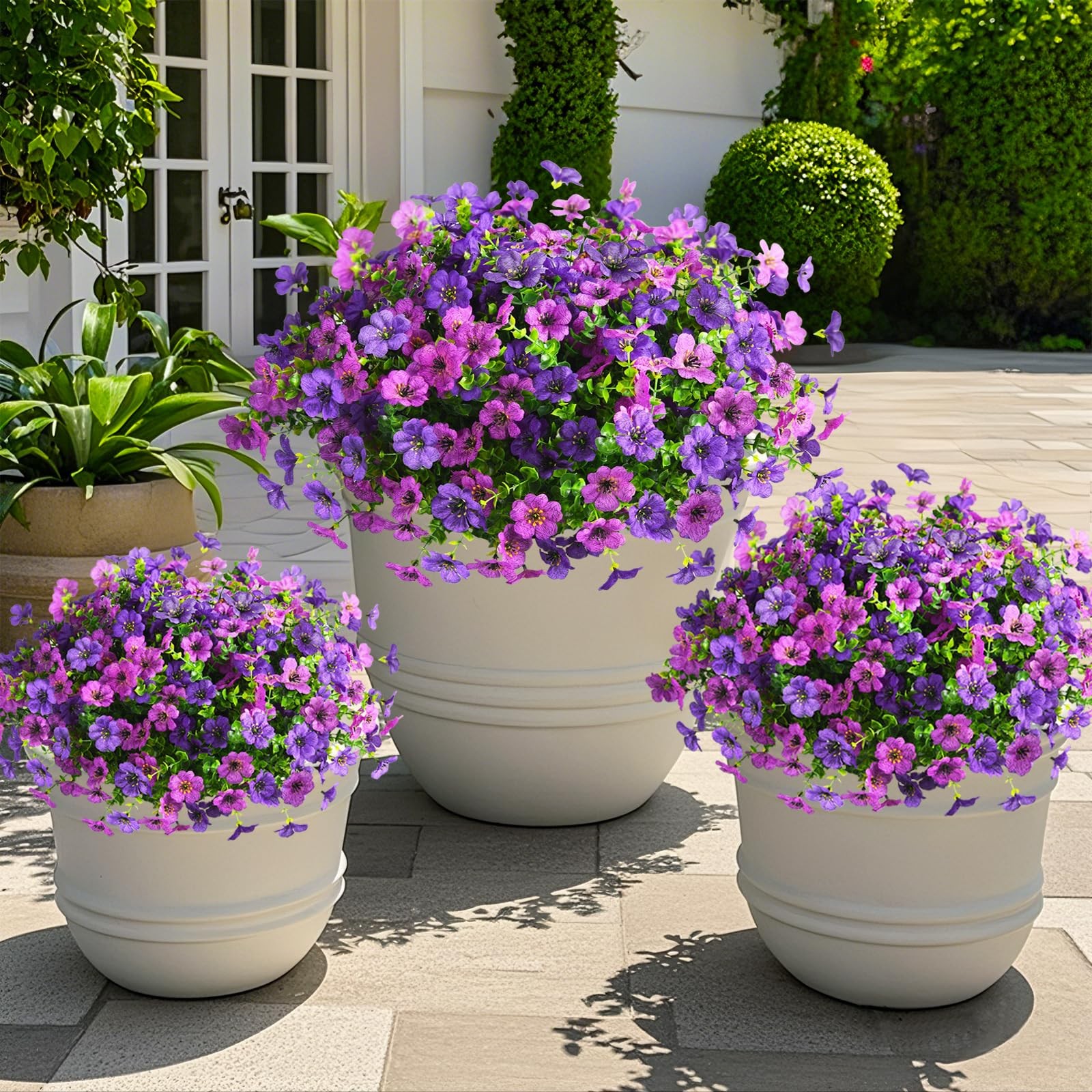ZFProcess Artificial Flowers Faux Plants Outdoor Fake Flowers Spring Decor,12
