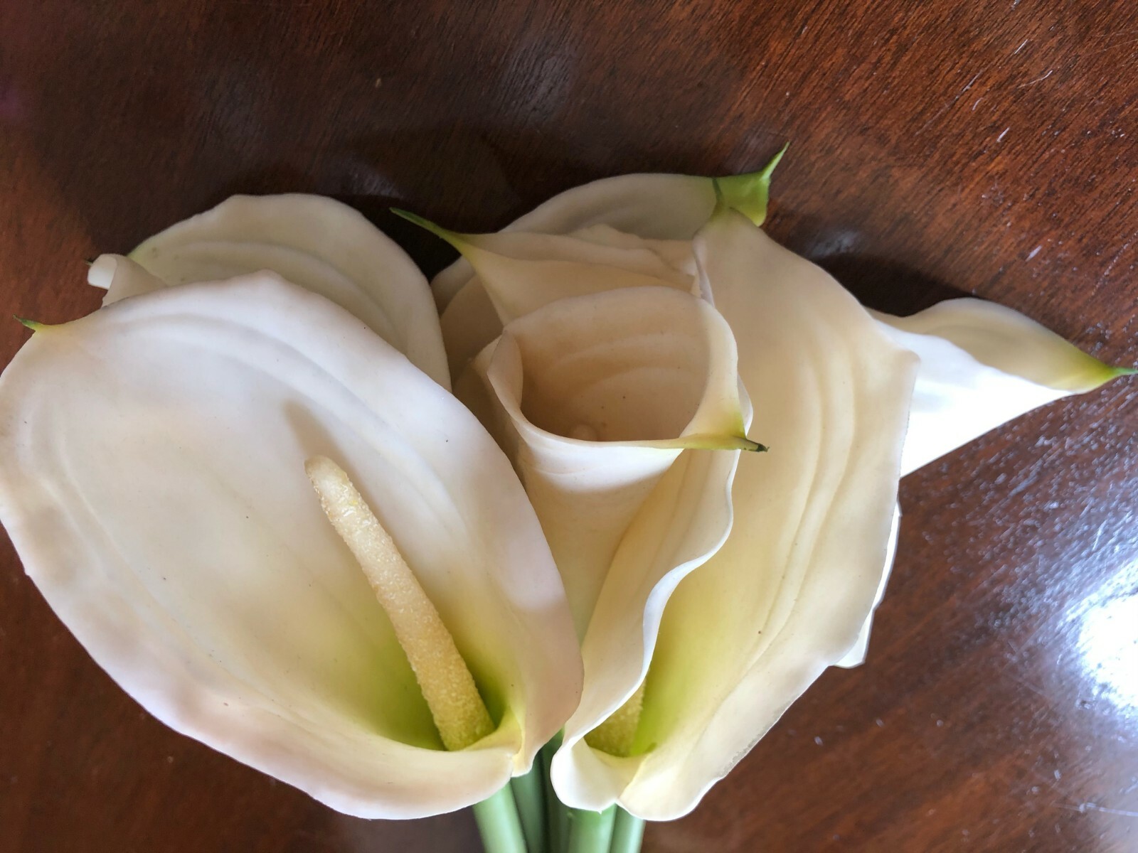 CALLA LILY Bunch of 8-TALL 29-inch Premium Quality Artificial-Creamy Ivory White