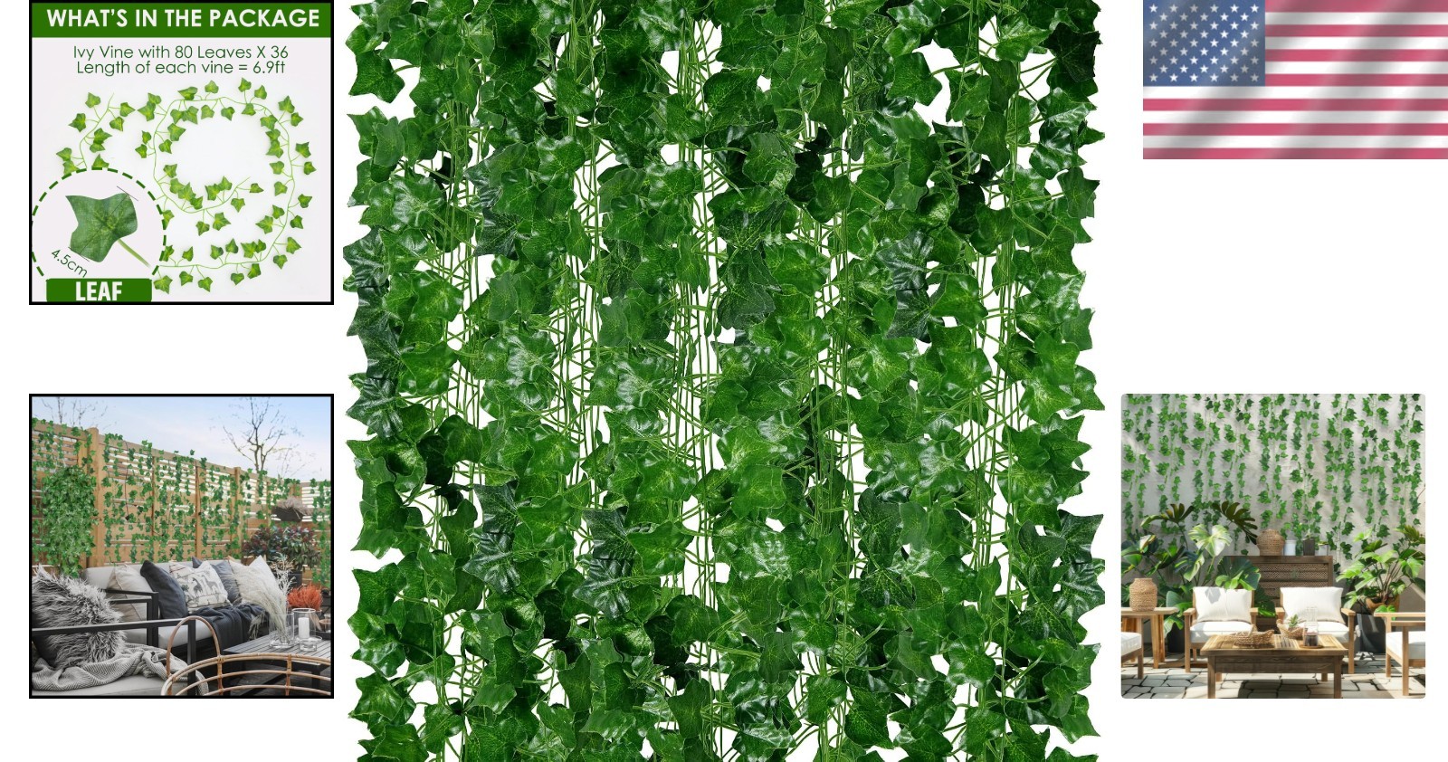 Versatile Artificial Ivy Vines 36 Pack 83 Inch Perfect for Weddings and Events