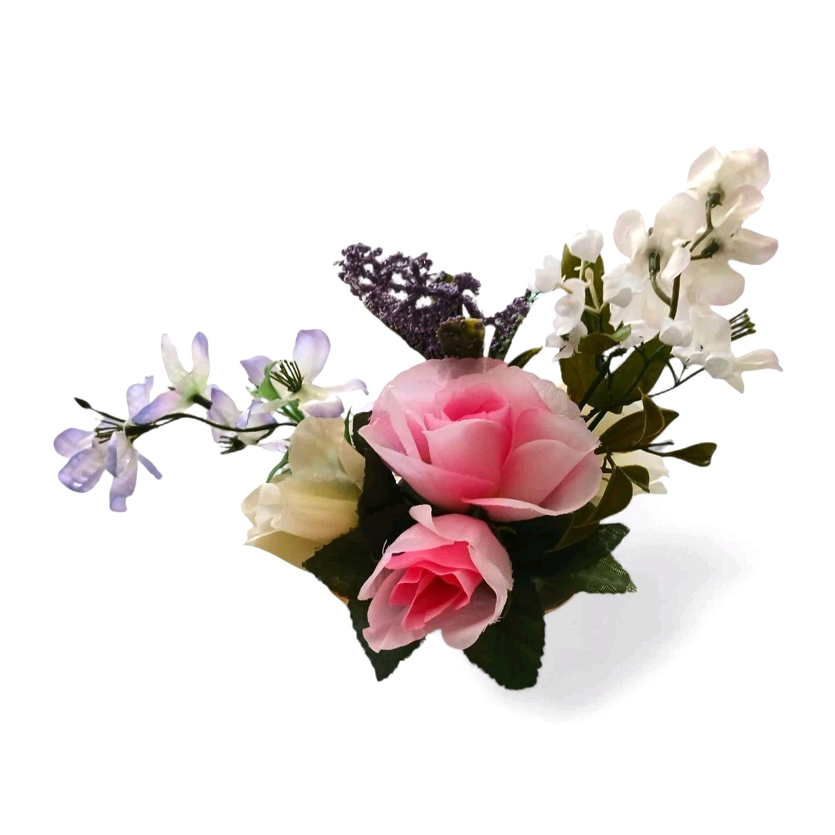 Tea Party Floral Arrangement Pink White Roses POP-IN Bridal Vanity Elegant Gift