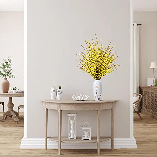 10 Pcs 29.5’’ Long Artificial Jasmine Flowers Tall Fake Flower Bouquet Faux