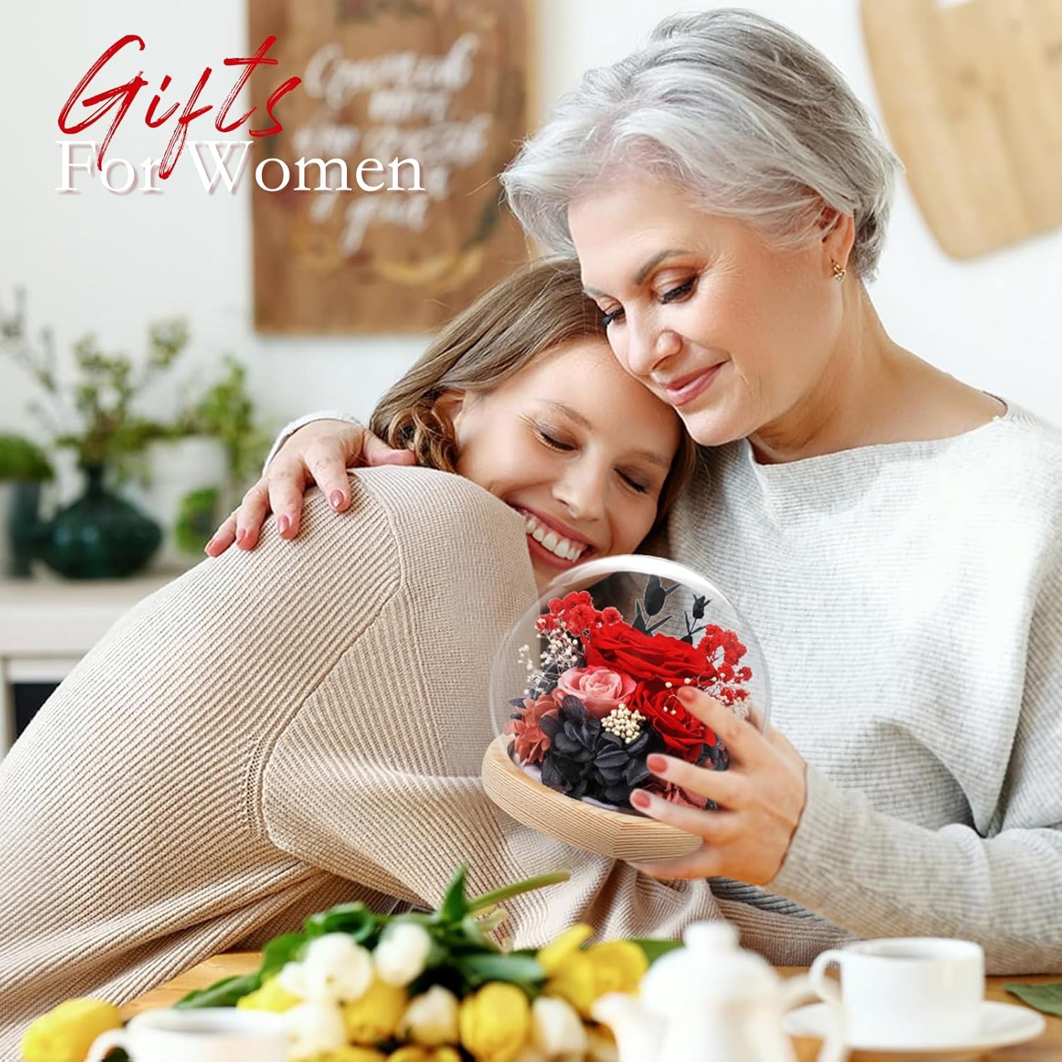 FIACO Valentines Day Gifts for Her Preserved Rose Forever Fresh Flowers for Deli