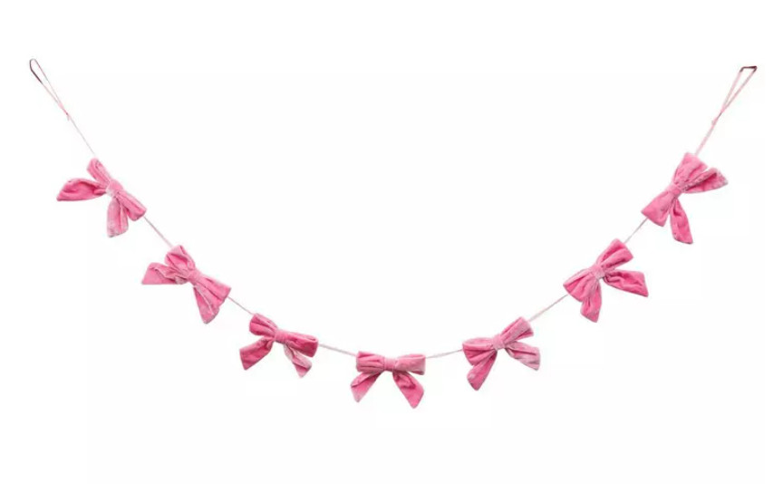 Viral Hobby Lobby VALENTINESPink Bow Garland 6ft NEW Holiday Decor – Ships FAST