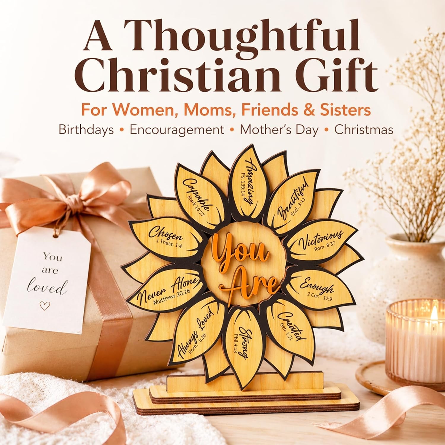 Christian Sunflower Decor Gifts For Women Religious Ornament