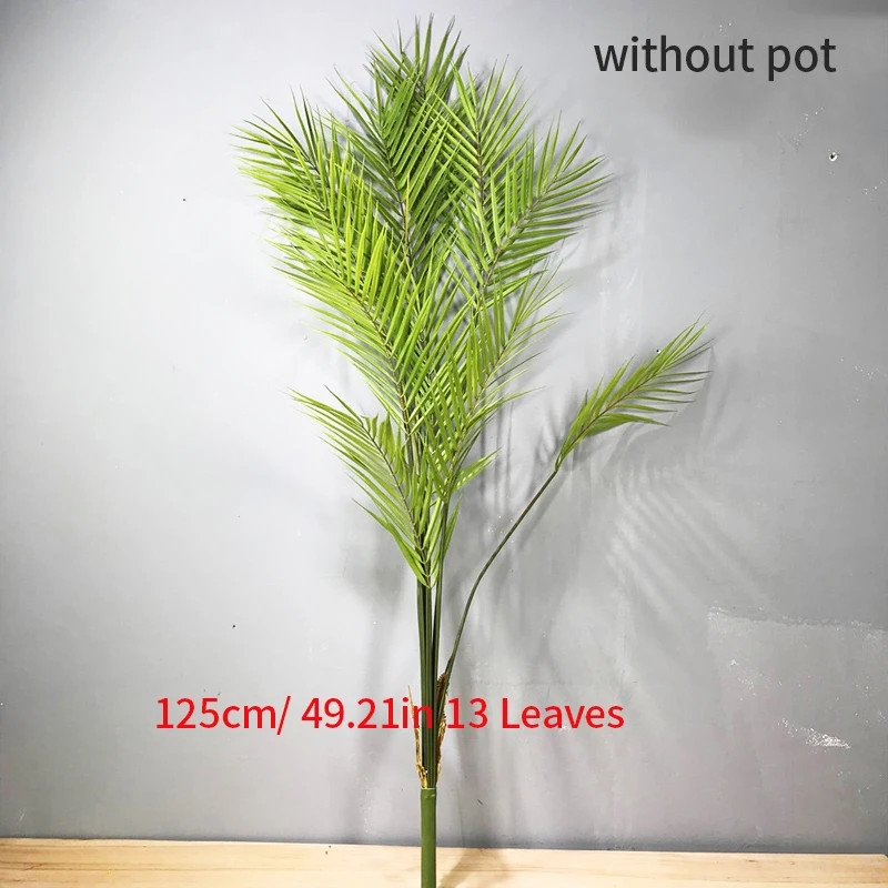 50-125CM Large Artificial Palm Tree Fake Monstera Plant Faux Fern Plant Leaves
