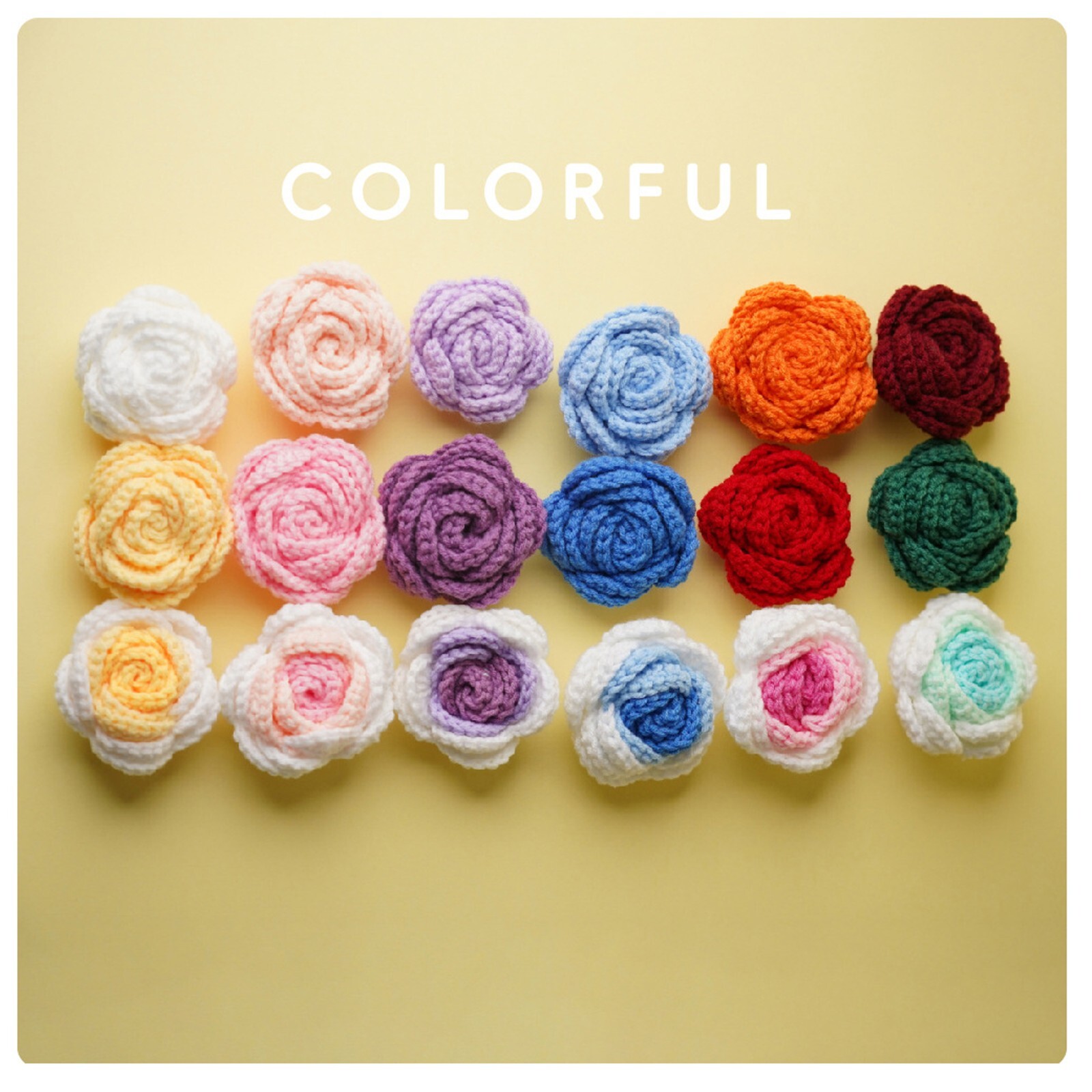 10 PCS Hand-woven Simulated Roses Sunflower DIY Clothing Accessories