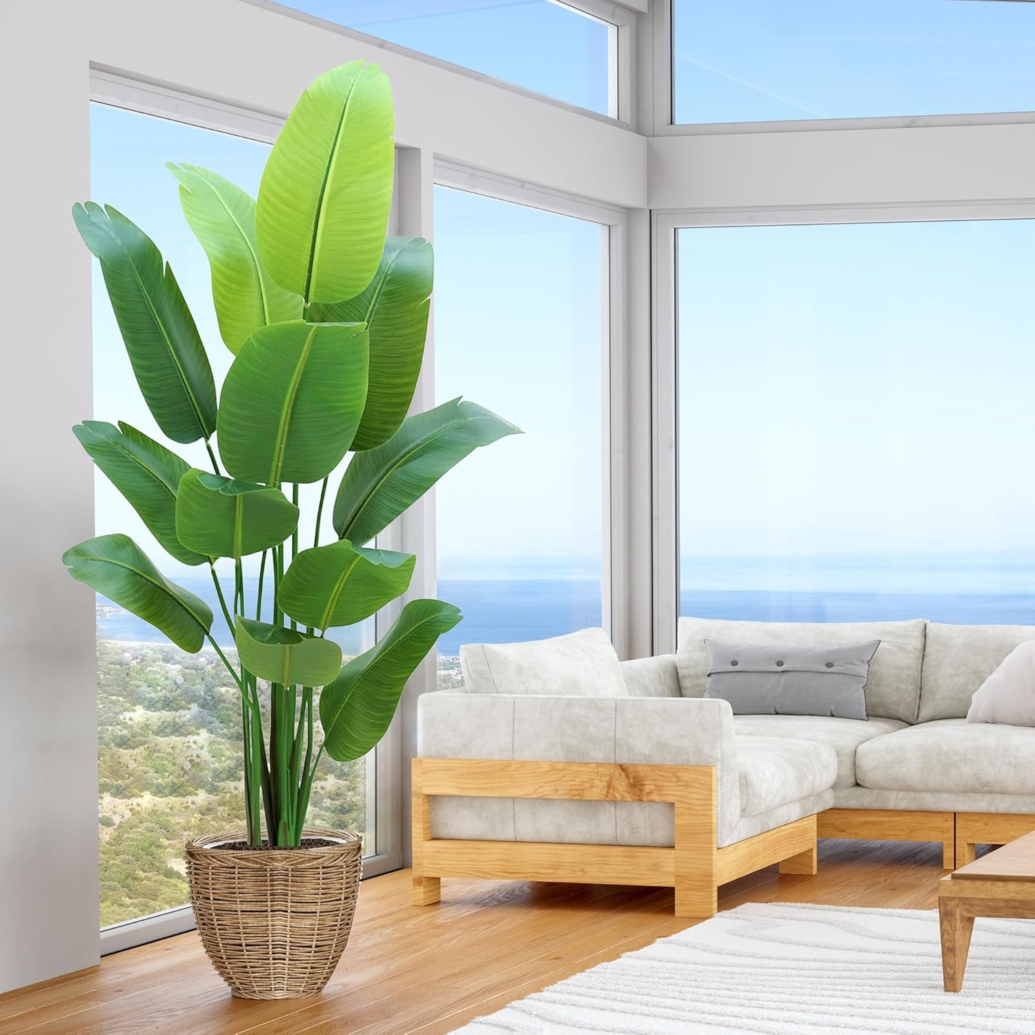 6FT Artificial Bird of Paradise Plant – Perfect Faux Indoor Decor