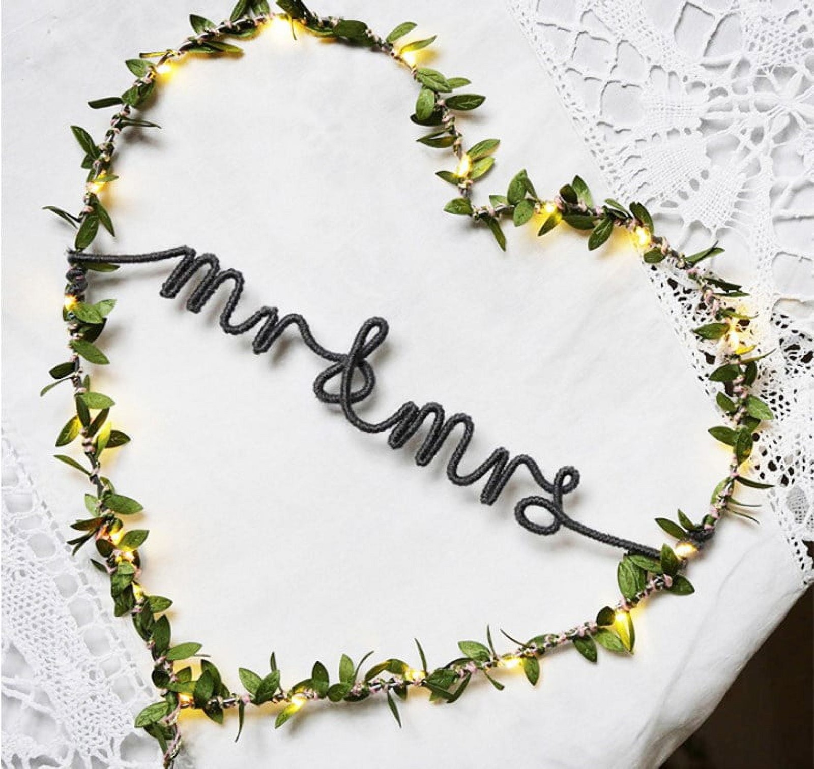 LED Artificial Leave Garland Vine Leaf Wreath Lights for Wedding Christmas Decor