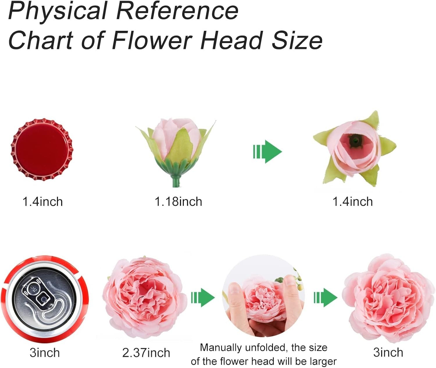 Artificial Peonies Silk Flowers, Faux Peony Bouquet 4 Bundles Florals Arrange..