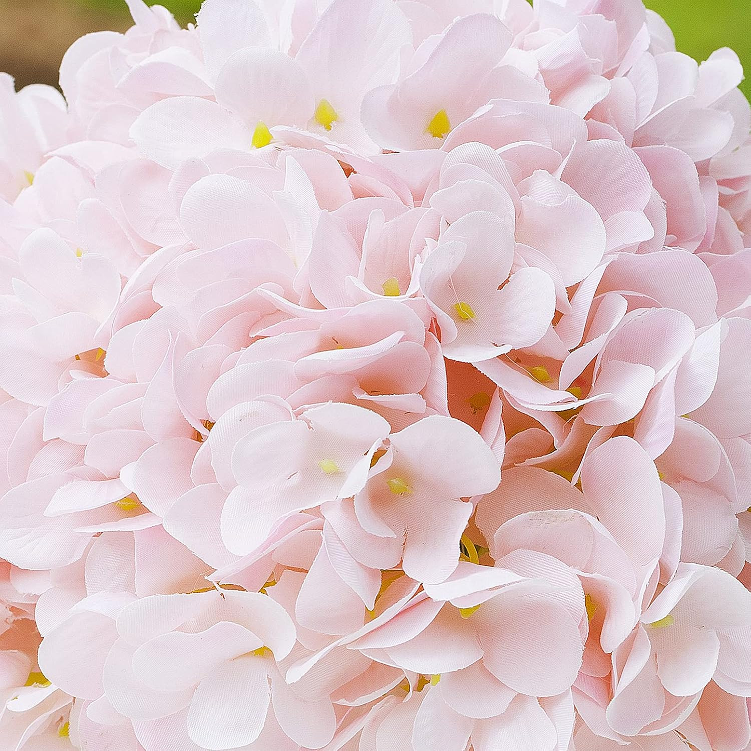Pink Silk Hydrangea Arrangement in Cube Glass Vase with Faux Water
