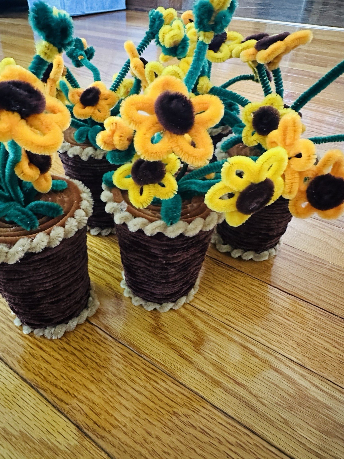 Fuzzy Wire Little Sunflower In A Pot ,