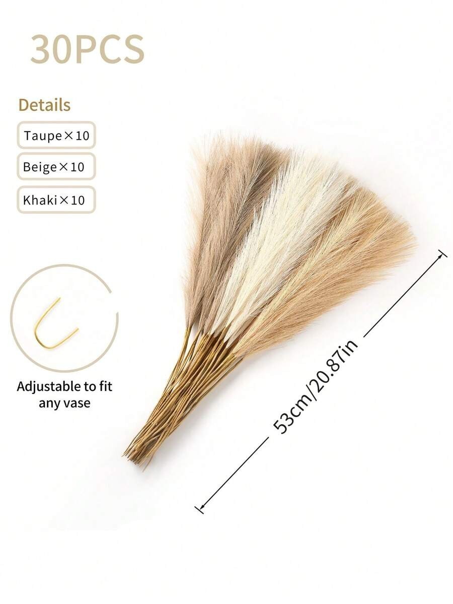 Artificial Pampas Grass Boho Vase Filler Wedding Home Room Decor Faux Plant