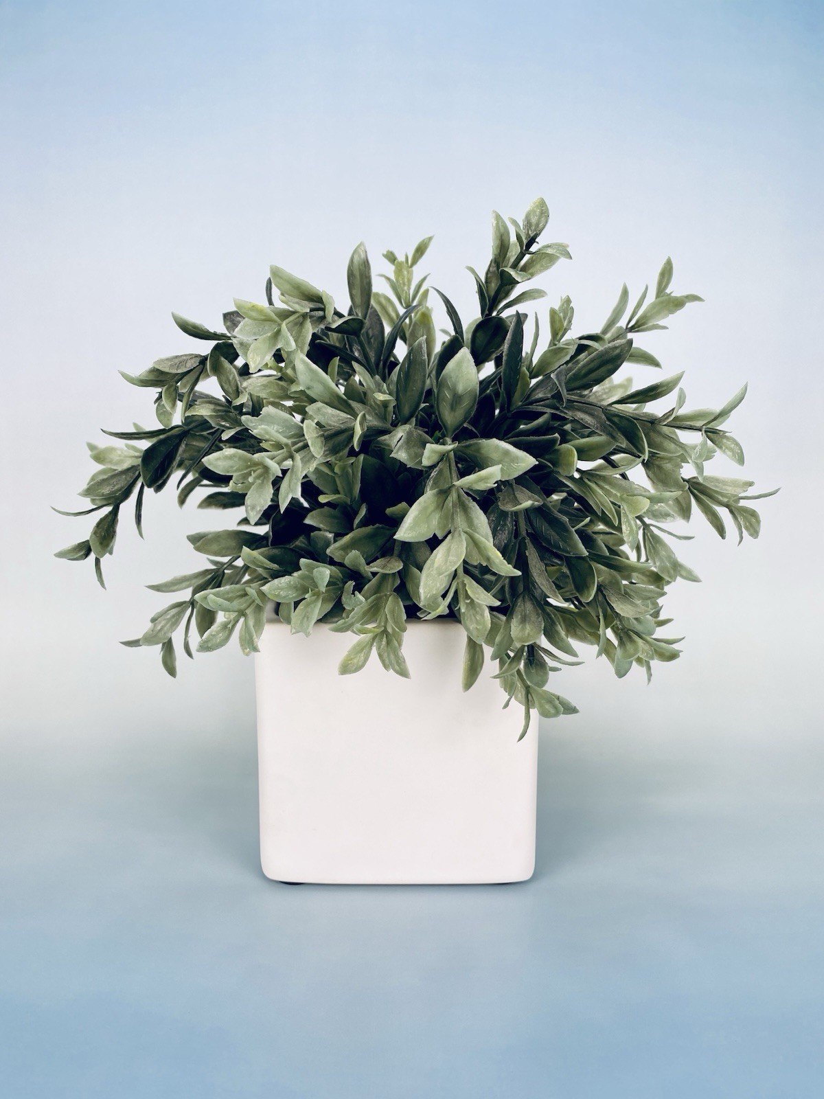 White Ceramic Square Planter Pot Faux Greenery Farmhouse Decor Hobby Lobby