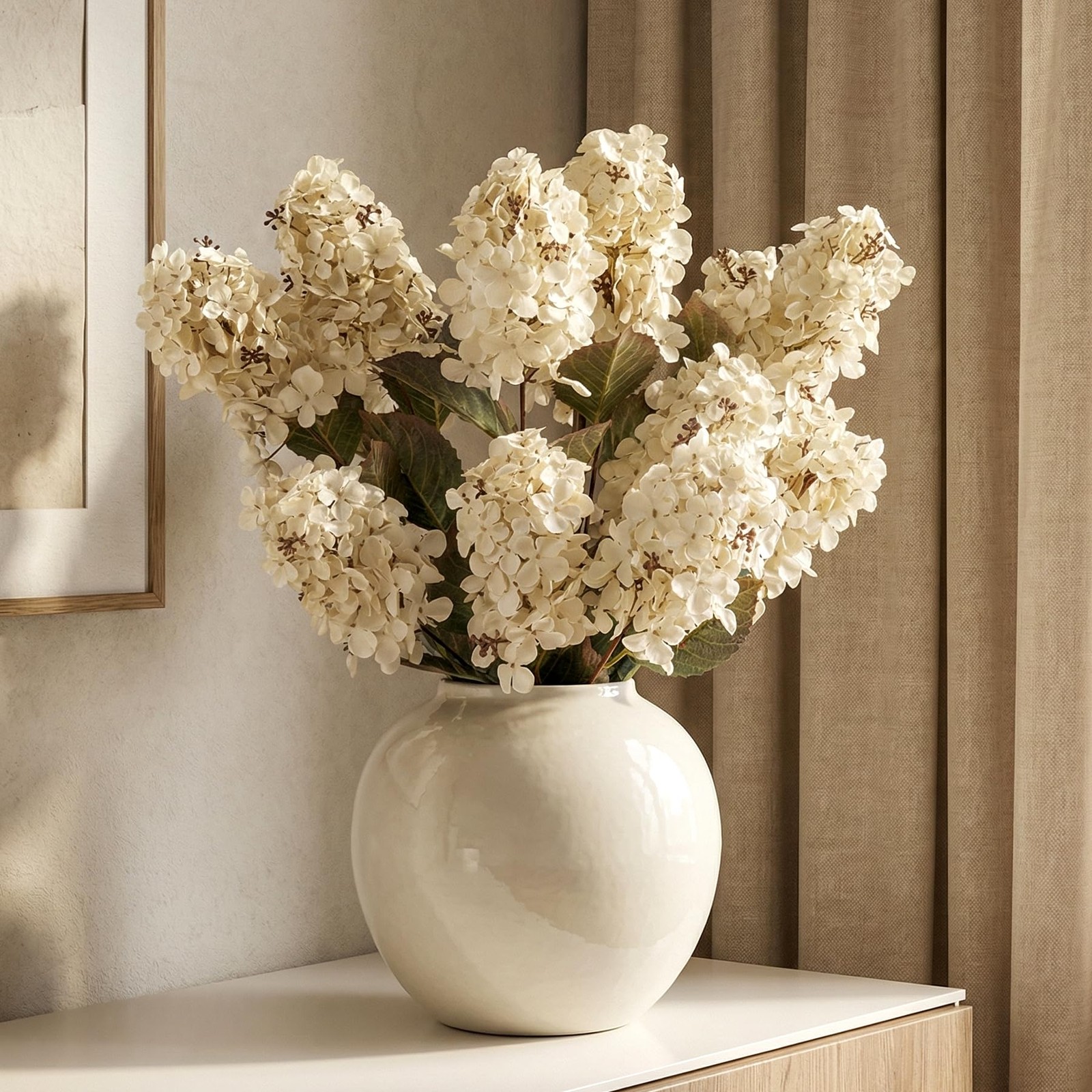 Hydrangea Artificial Flowers,Fall Hydrangeas Artificial Flowers, Fake Fall Dr…