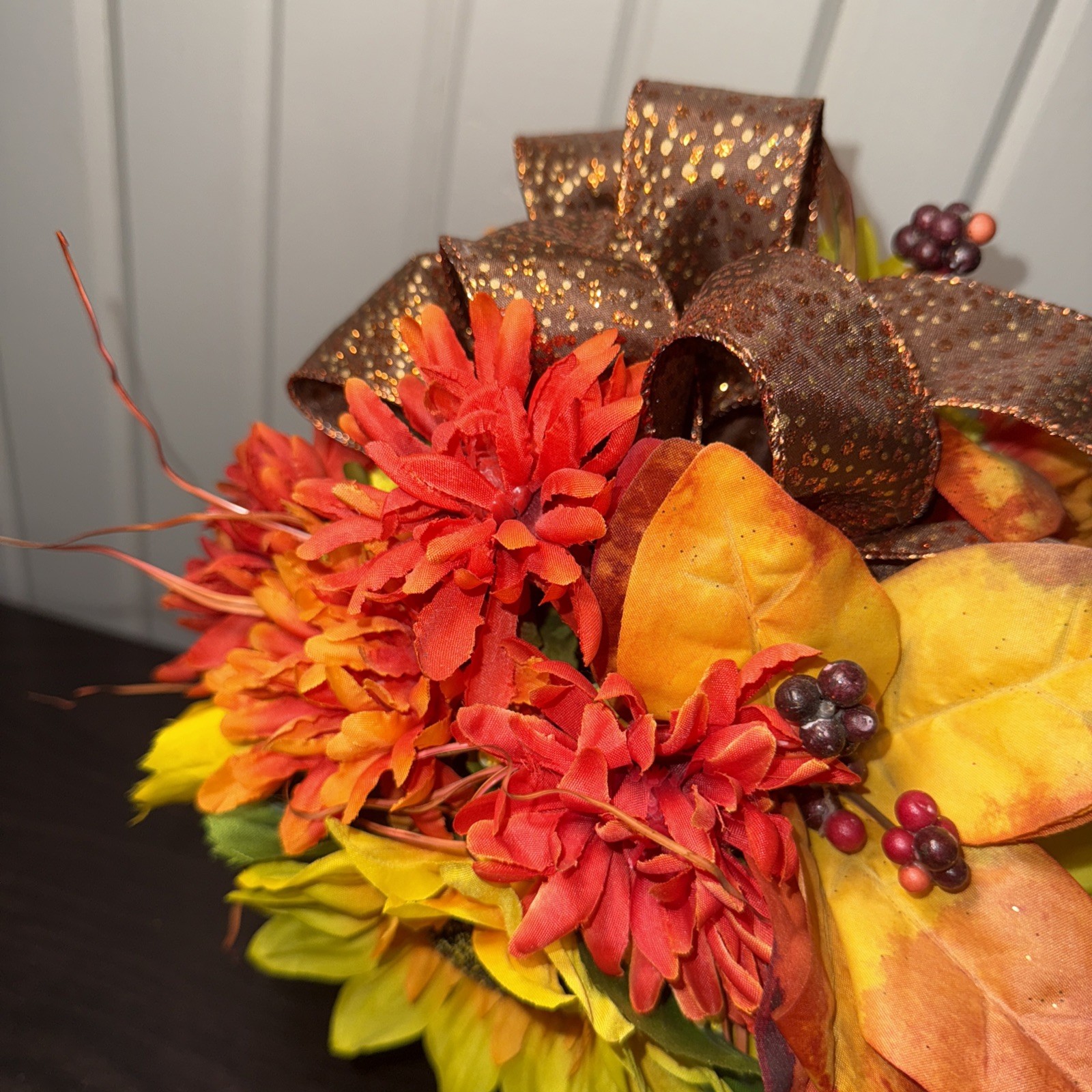 Fall Decor Table Piece Autumn Thanksgiving Artificial Floral Arrangement 12”