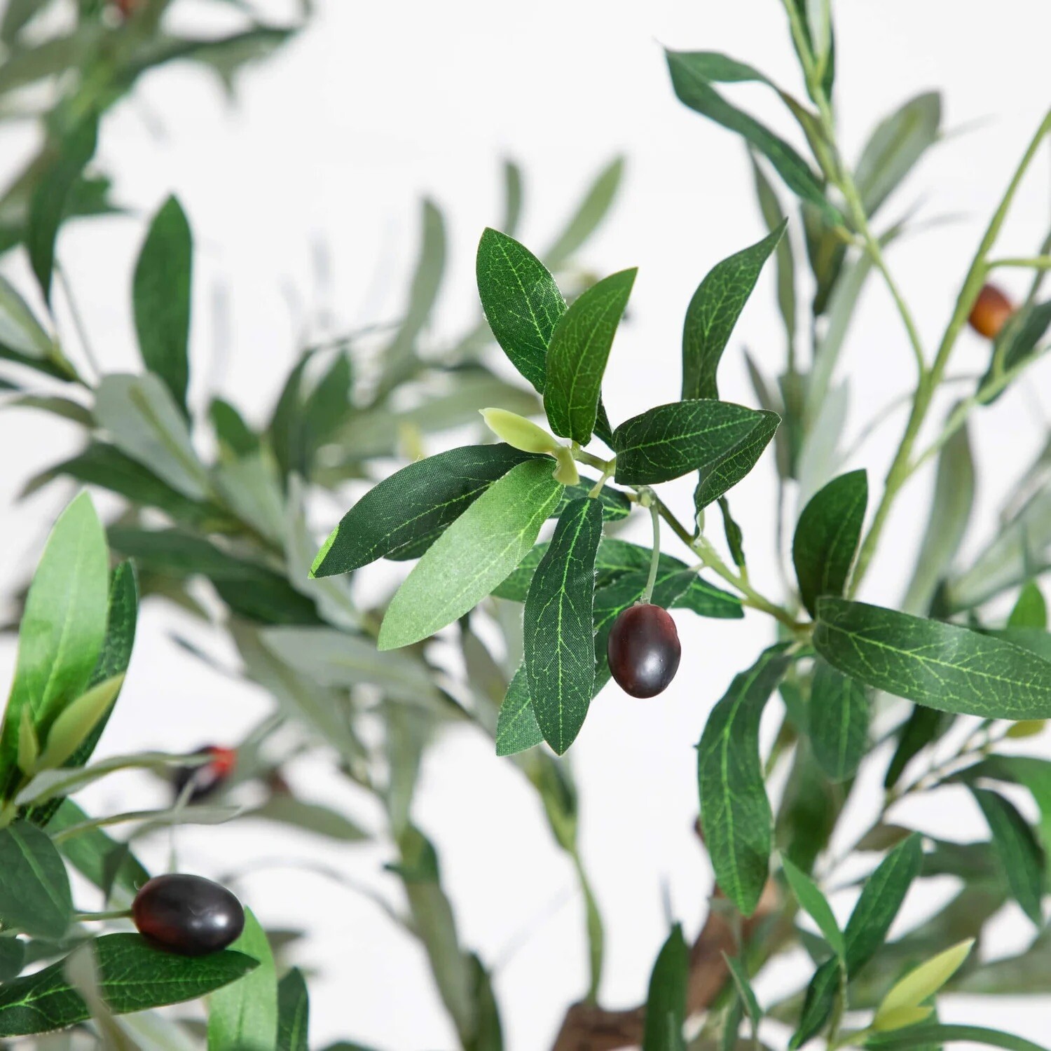 6’ Artificial Grand Olive Tree in White Decorative Planter. Retail $349