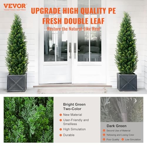 VEVOR Artificial Topiary Cedar Tree 60 Inch 2 Pieces