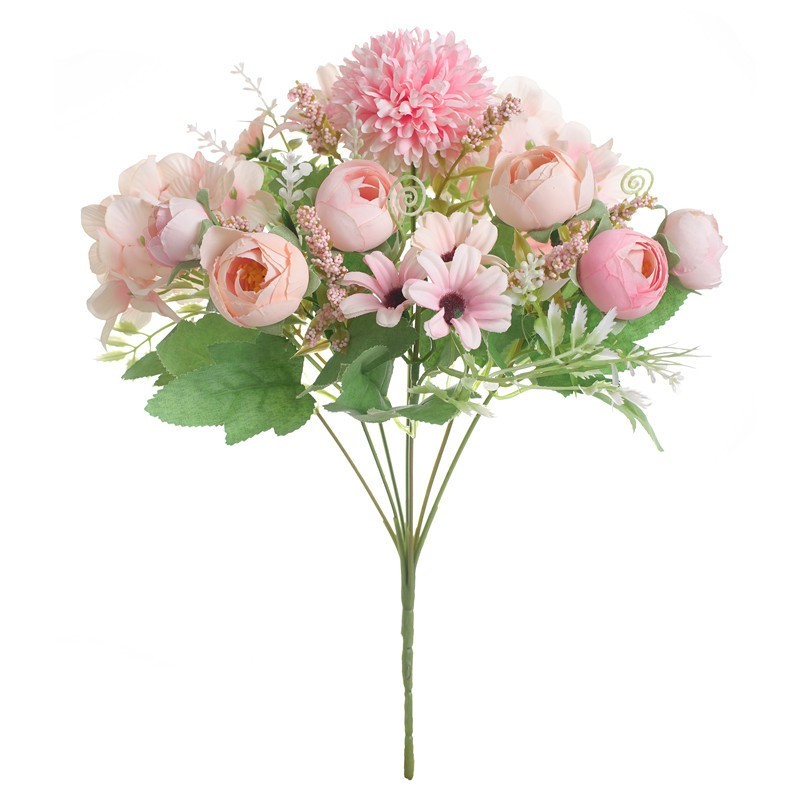 Silk Peony Artificial Fake Flowers Bunch Bouquet Home Wedding Party Decor