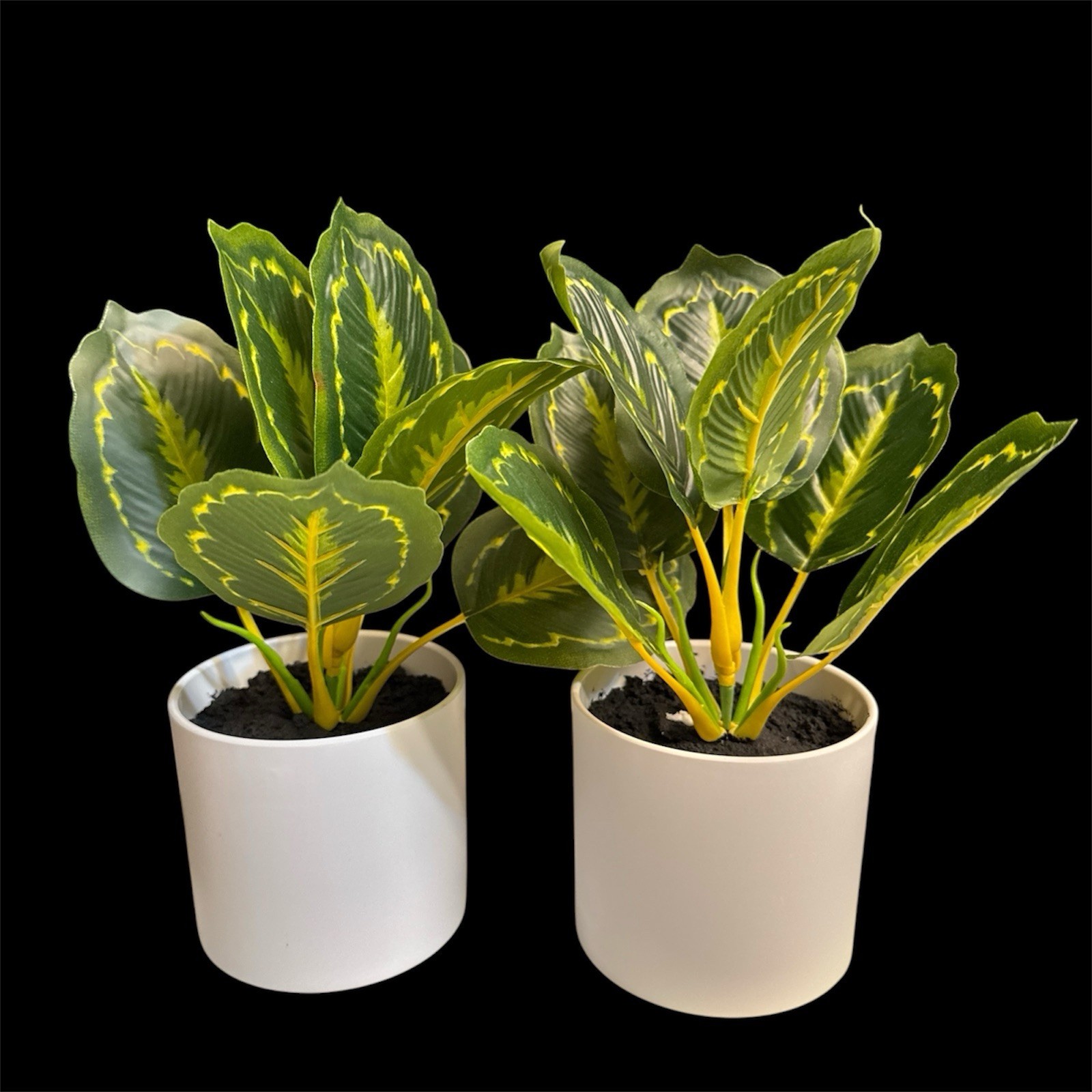 LOT OF 2🌱 Target Potted Faux Artificial Plant White Pot Beautiful Plant New