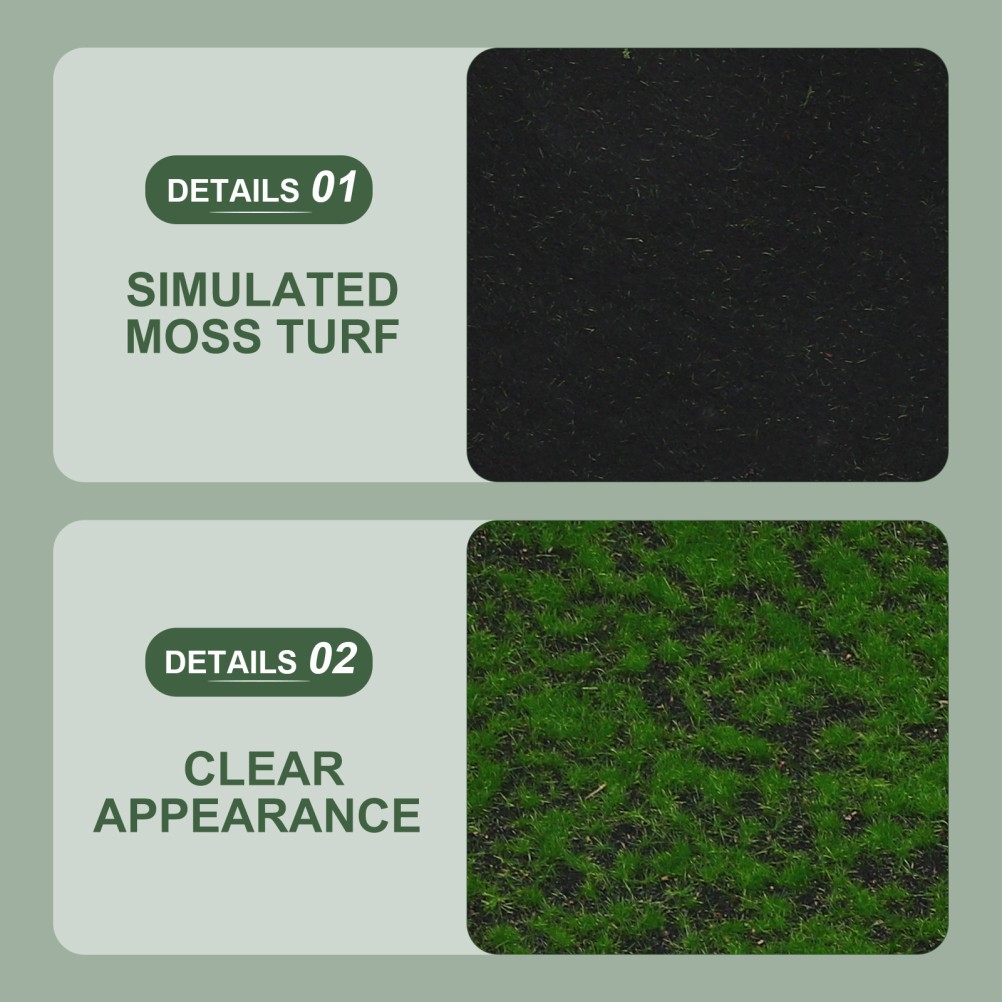 Green Artificial Moss Mat Faux Grass Turf for Crafts Model Train Landscape Decor
