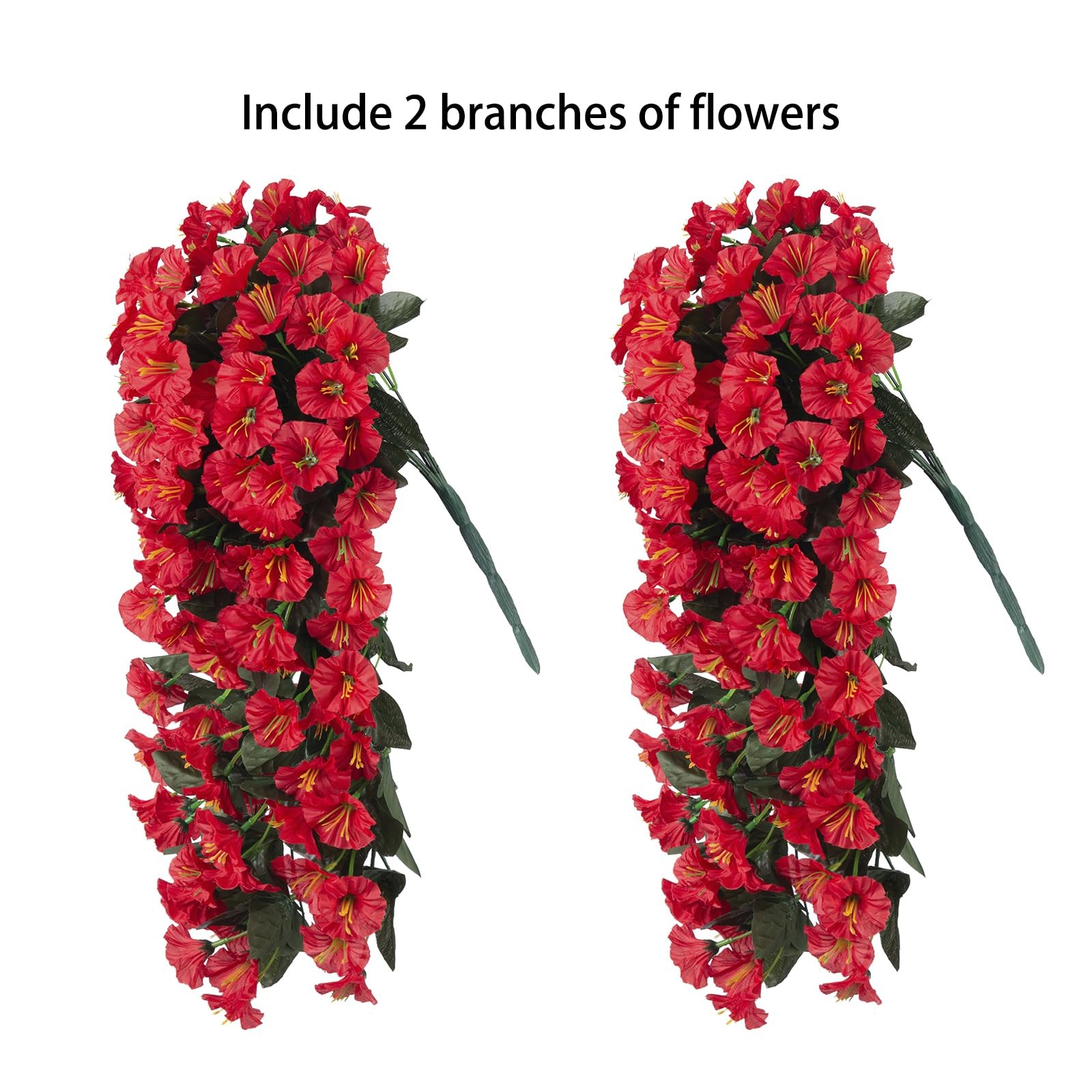 Artificial Faux Hanging Flowers Plants for Winter Christmas Outdoor Outside D…