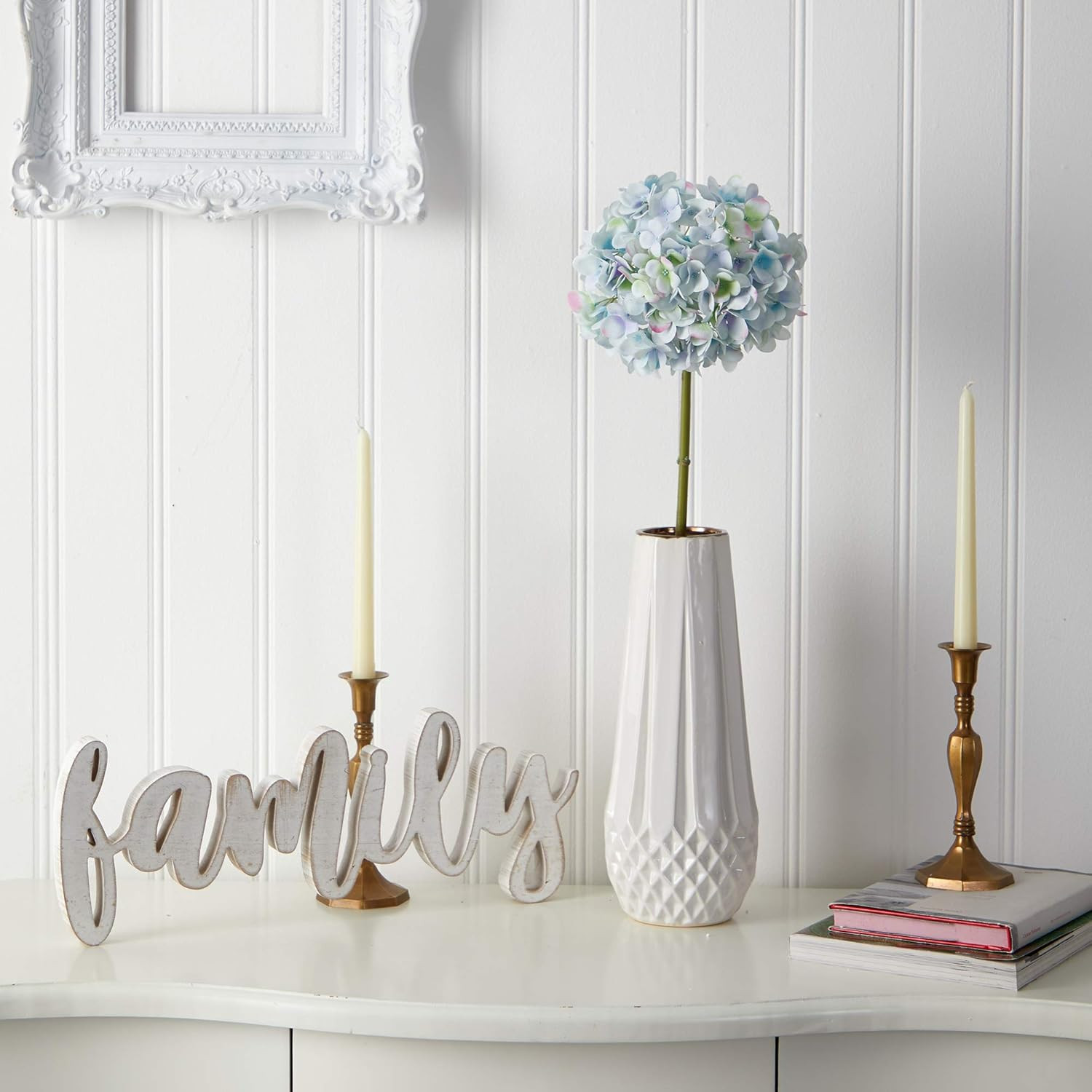 Set of 3 19-Inch Artificial Hydrangea Flowers for Elegant Decor