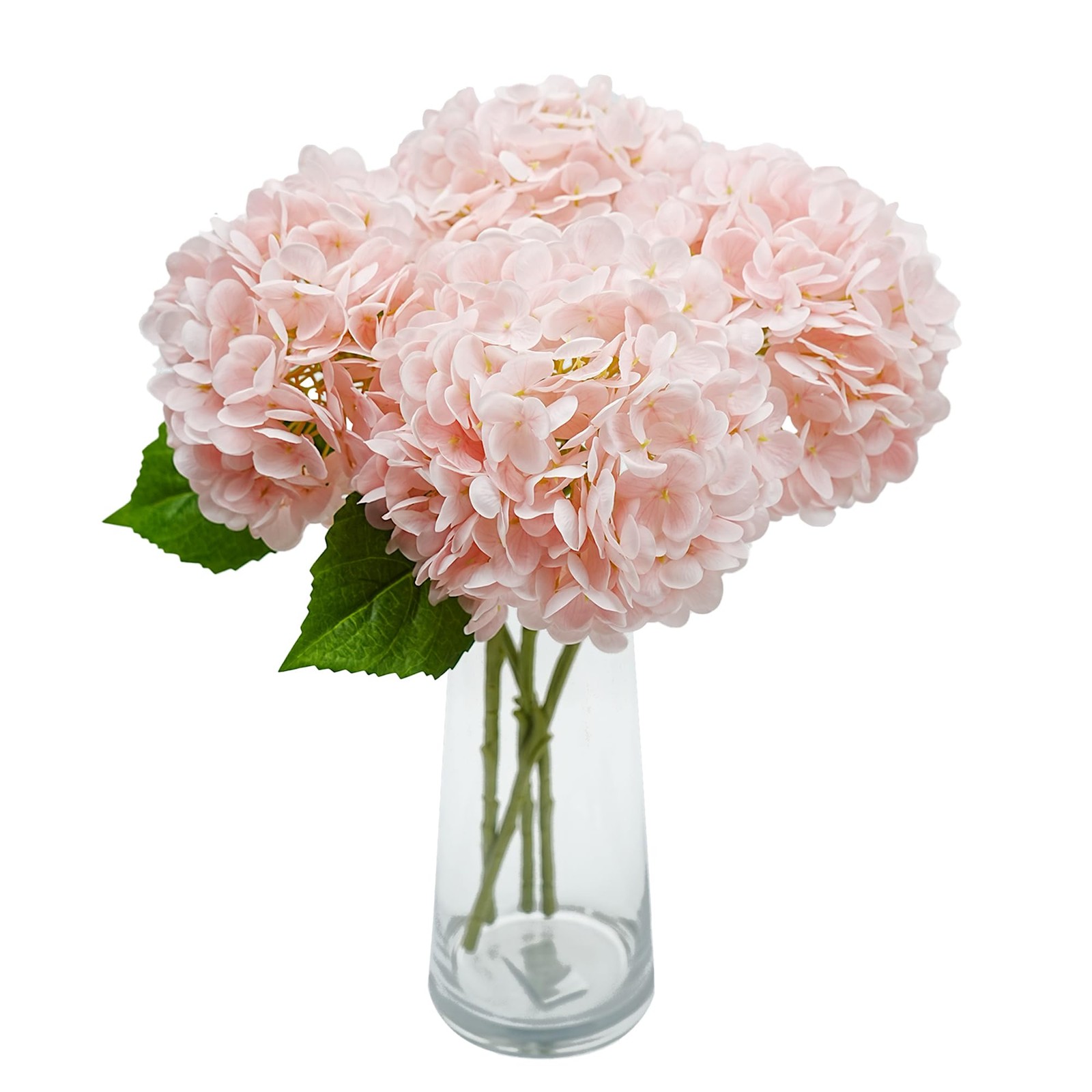 Jahe 4 Pcs Hydrangea Artificial Flowers, 20” Tall Large Bloom Faux Hydrangea…