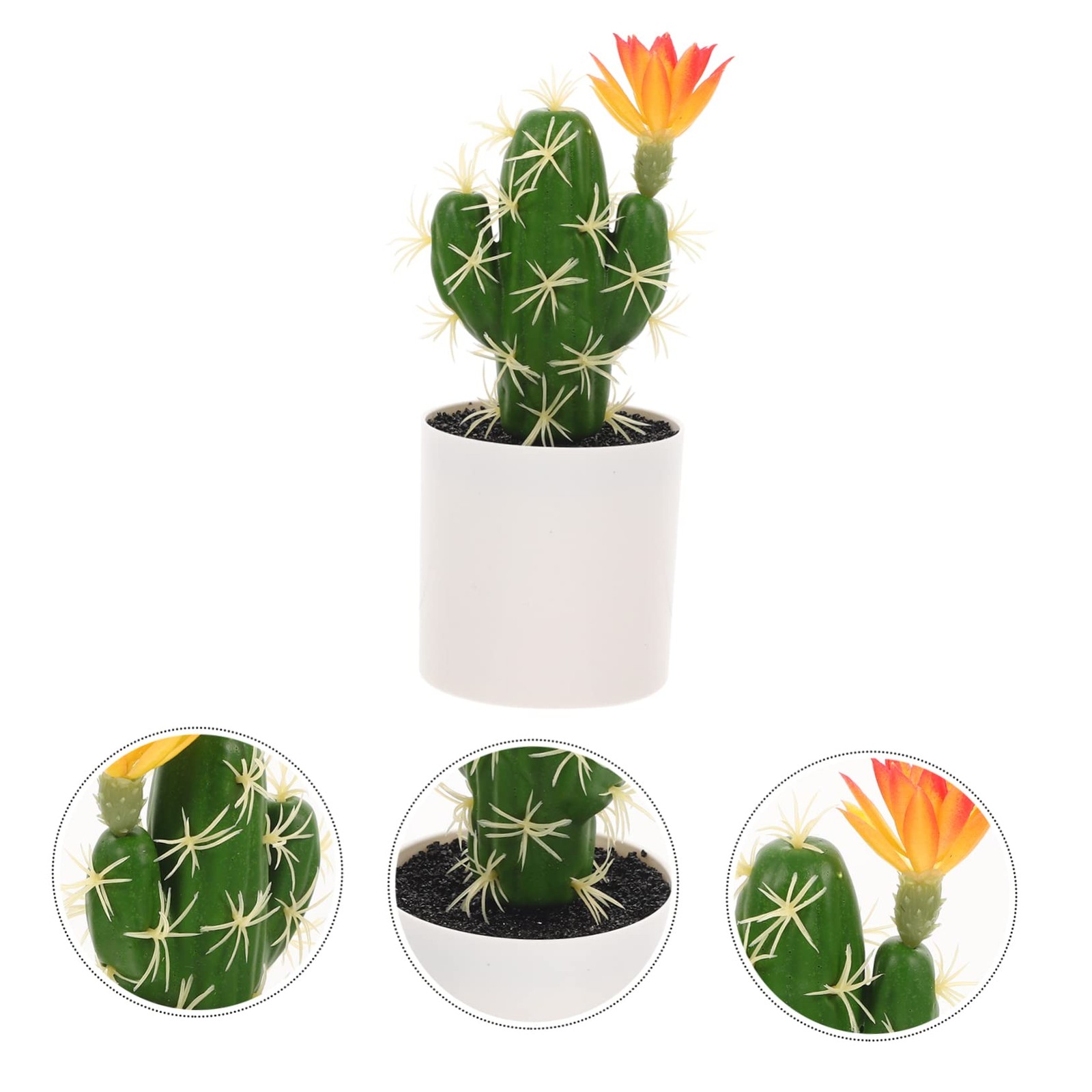 Artificial Cactus Bonsai Plant 7.87 Inch Simulated Potted Cactus Decor for Ho…