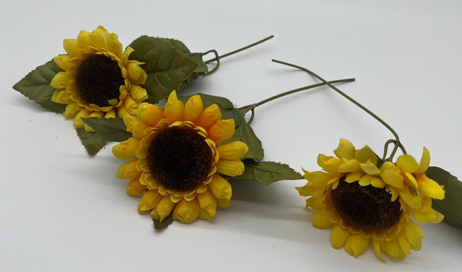 Lot of 12 Artificial Flowers / Plants For Decoration Yellow and Orange