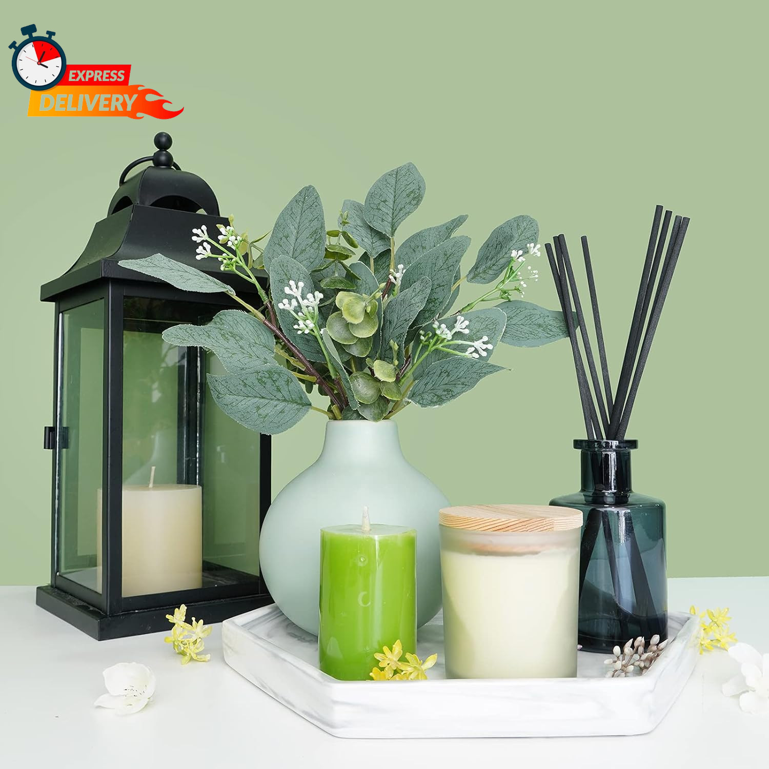 Mixed Eucalyptus Leaves Stems Bulk Artificial Eucalyptus Leaves Sprays Faux Oval
