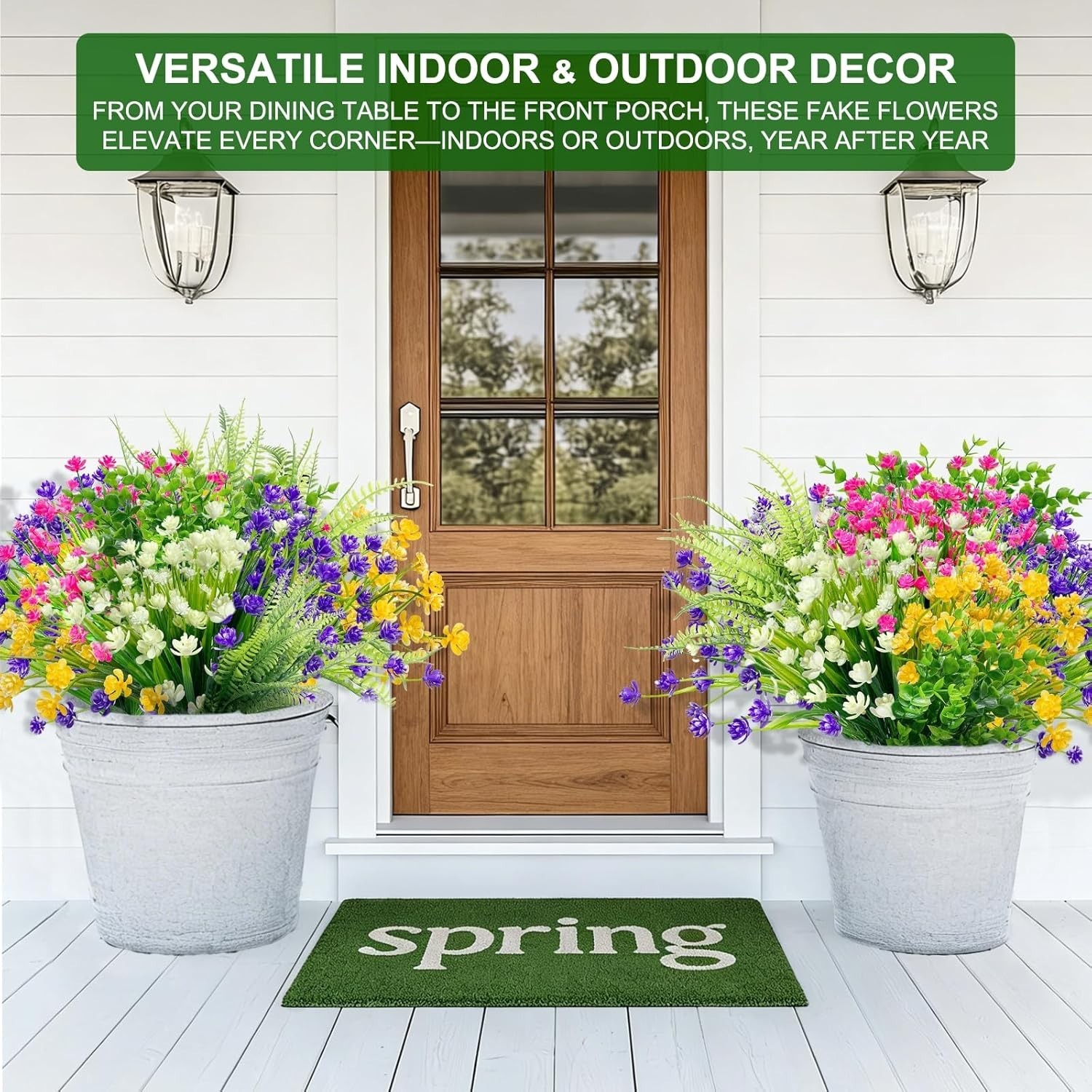 Low Maintenance 20 Bundles Faux Flowers – Elegant Spring Decor for All Occasions