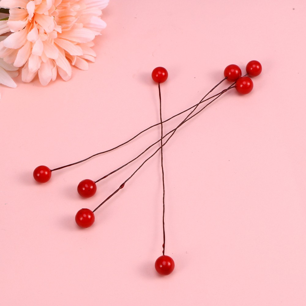 400Pcs Stimulation Berries Red for Holiday Arrangements and Wreaths