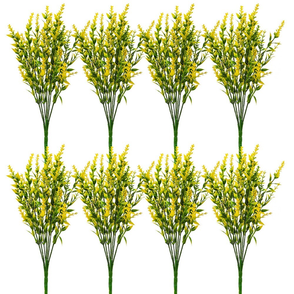 8Pcs Set of Artificial Lavender Simulated Plants Home Outdoor Garden Decoration
