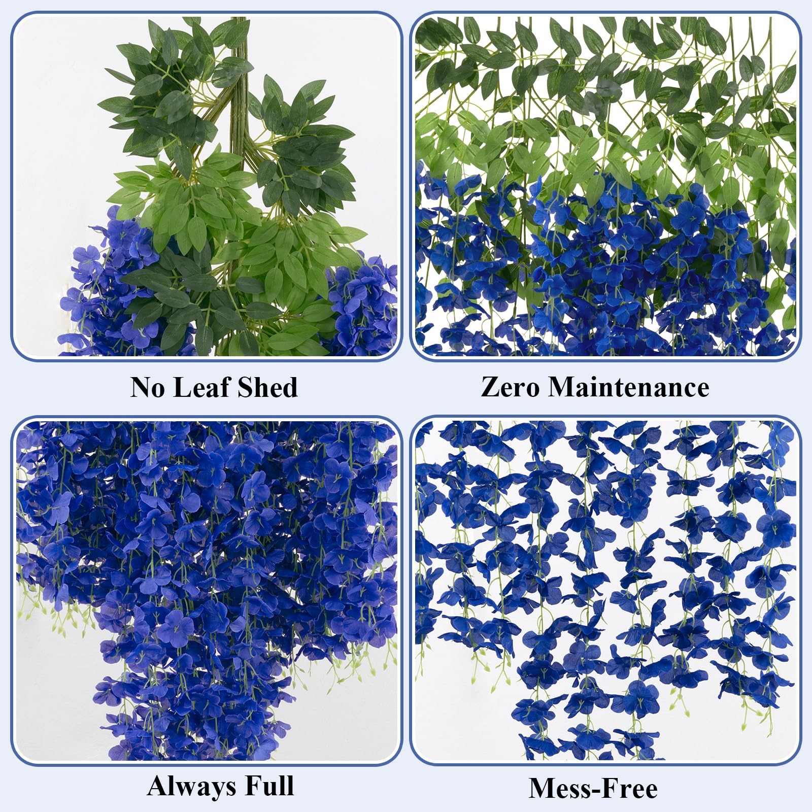 U’Artlines 24 Pack (Total 86.4 Feet) Artificial Fake Wisteria Vine Rattan Han…