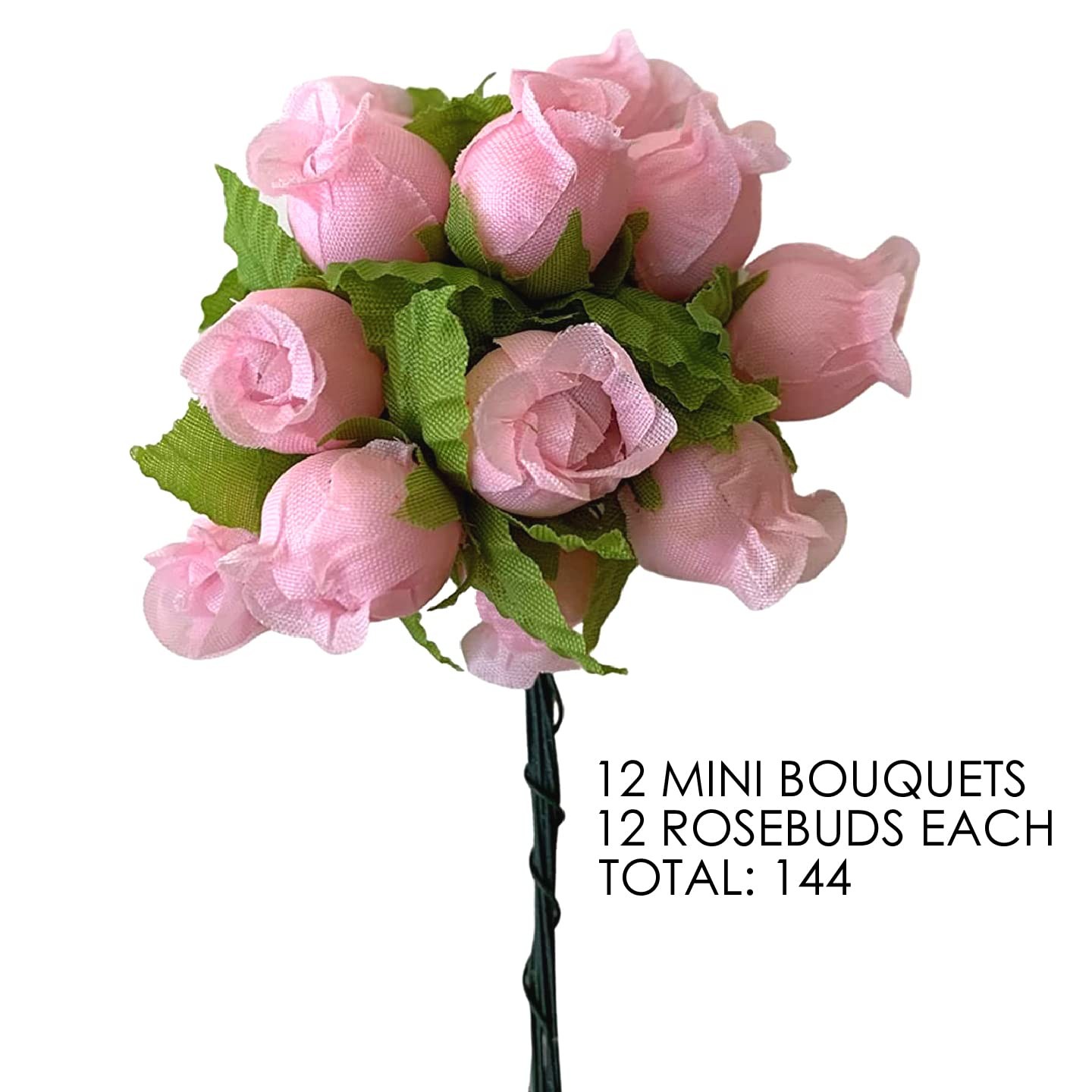 144 PCS Rose Petal Pink Artificial Silk Flower Roses Bouquets Wedding Decor