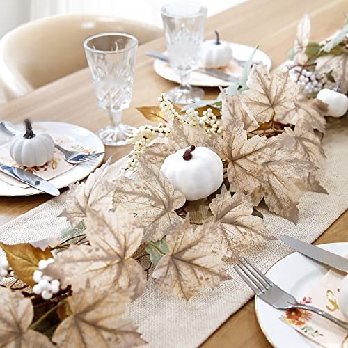 Fall Decor – Fall Garland – 6Ft Autumn Maples Leaf Pumpkin Berry Garland –