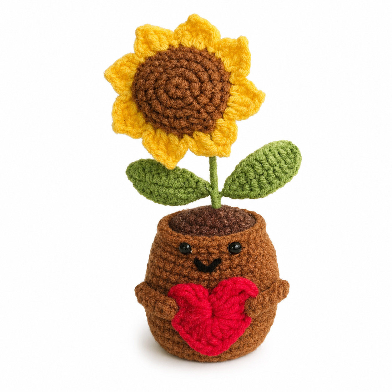 Handmade Crochet Flower Pot 6in Emotional Support Desk Decor Choose Style