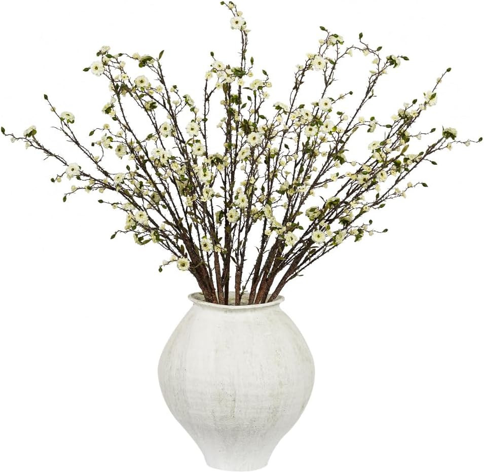 Artificial Plants,2Pcs 43.3″ Green Faux Branches for Vase,Faux Greenery Stems Va