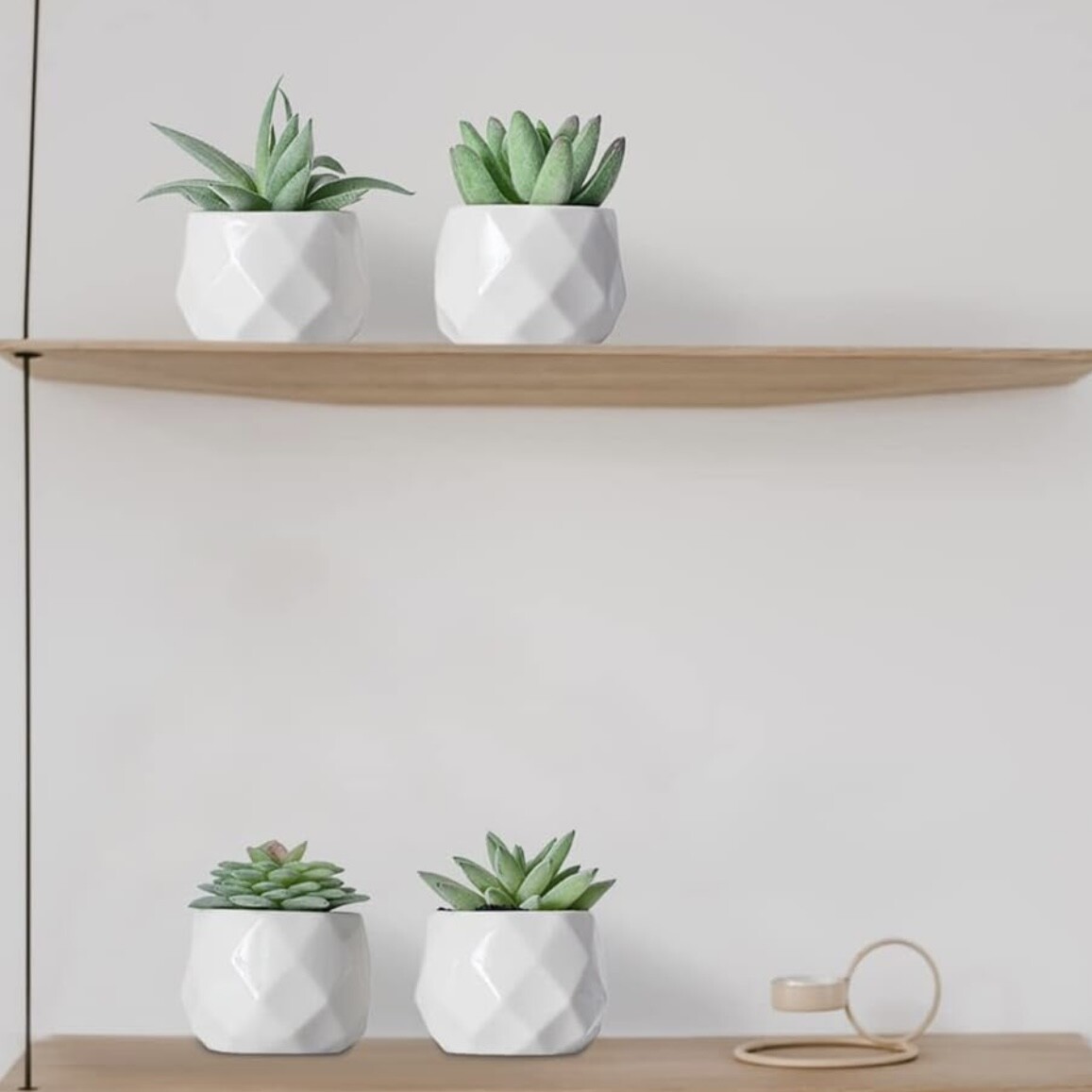 Artificial Succulent Plants for Desk Decor Small Fake Plant -4 Pack Gift