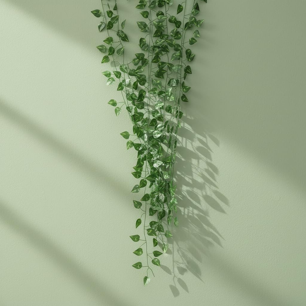 56 Feet 8 Pack Fake Greenery Hanging Garland, Artificial Ivy Leaf Plants, Vin…