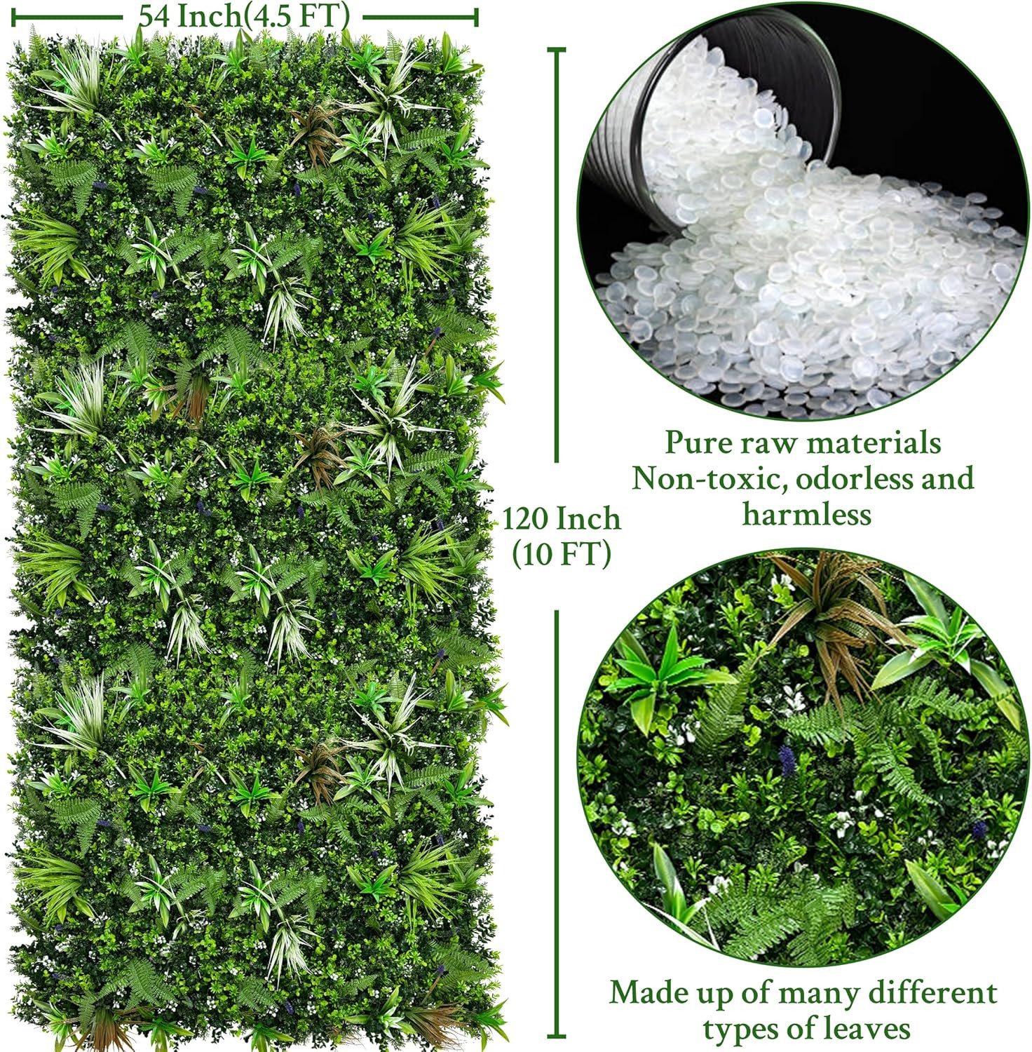 UV-Protected Artificial Boxwood Hedge Panels for Indoor/Outdoor Privacy Decor