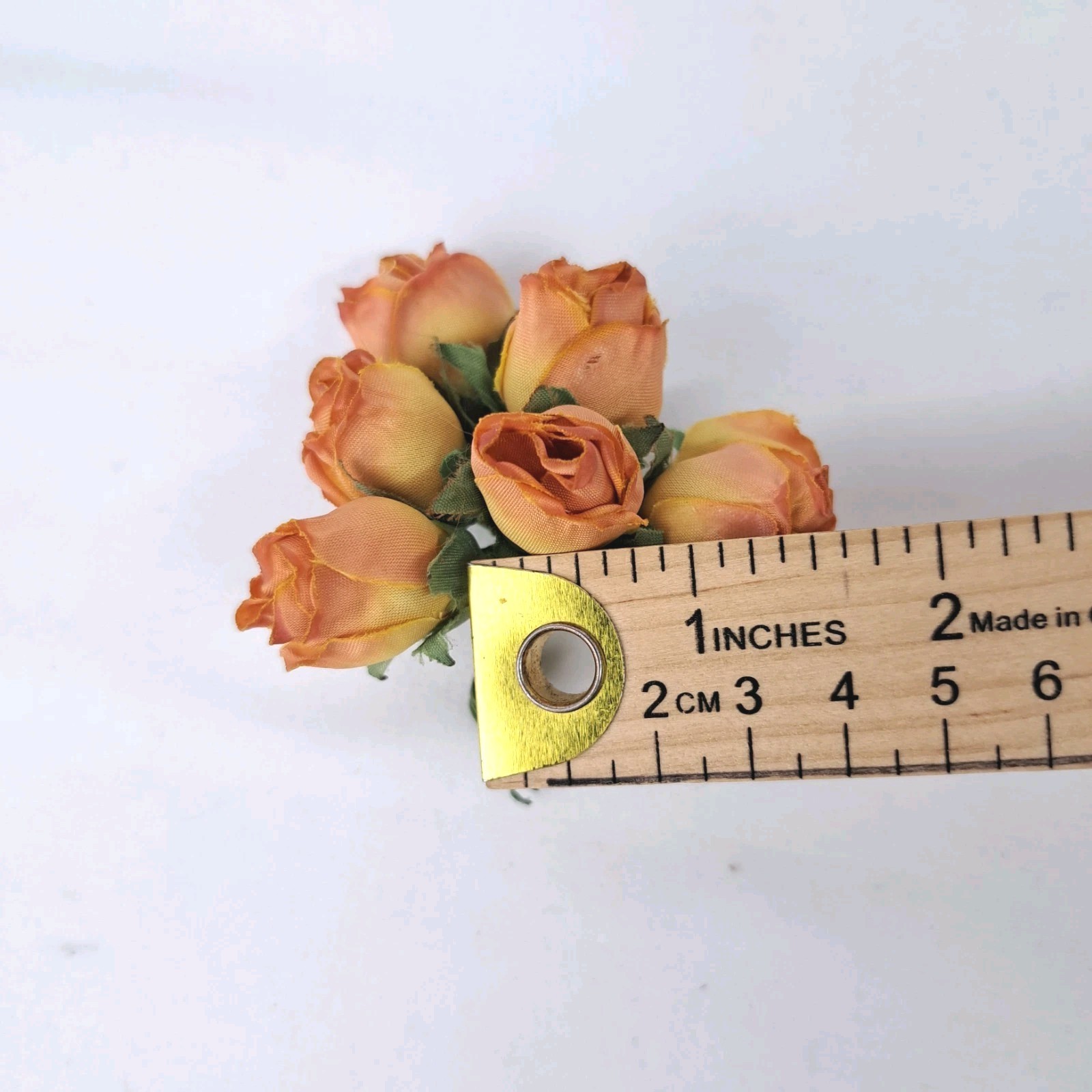 Lot Of 21 Mini Artificial Craft Flowers Embellishments Making DIY With Beads