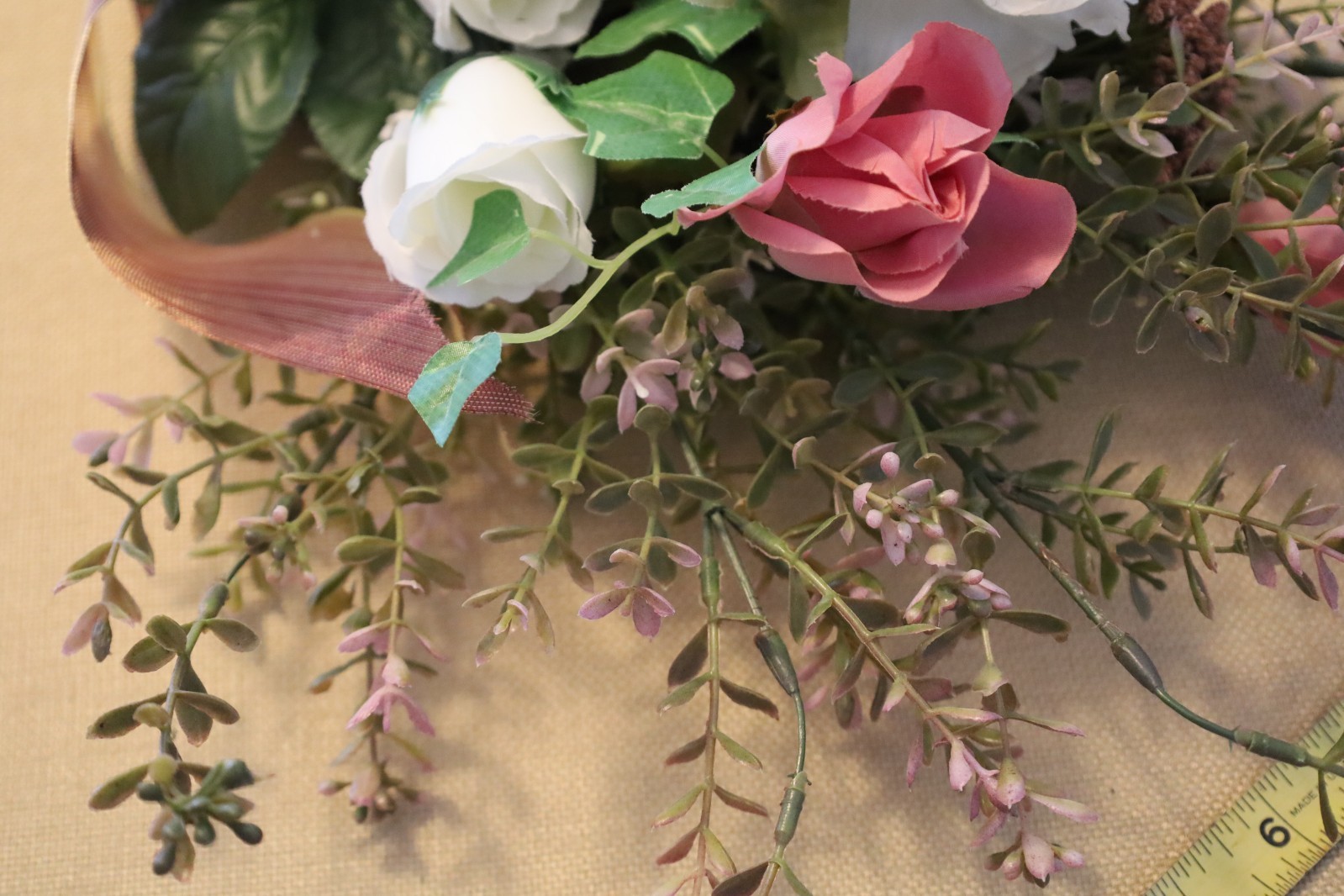 Spring Faux Floral Hanging Boquet / Swag Decoration For a Door or Wall