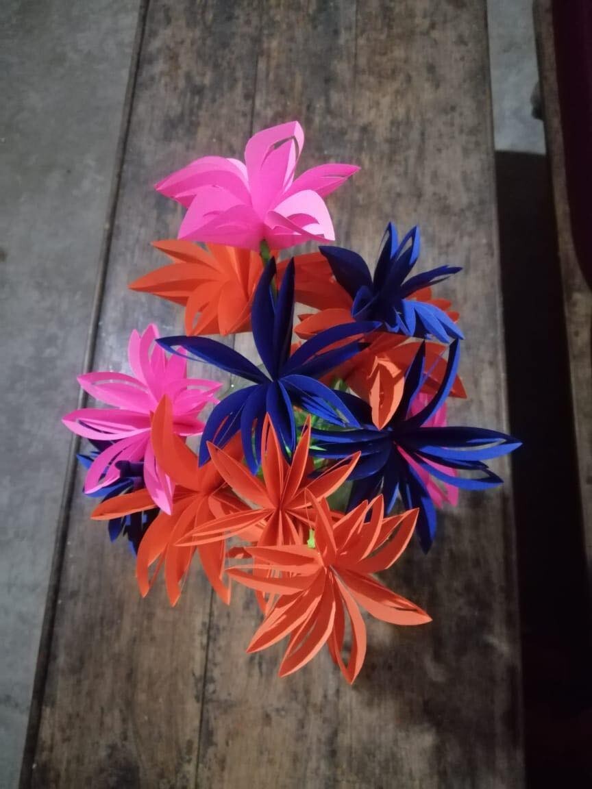 Paper flowers for Home decoration high quality free shipping