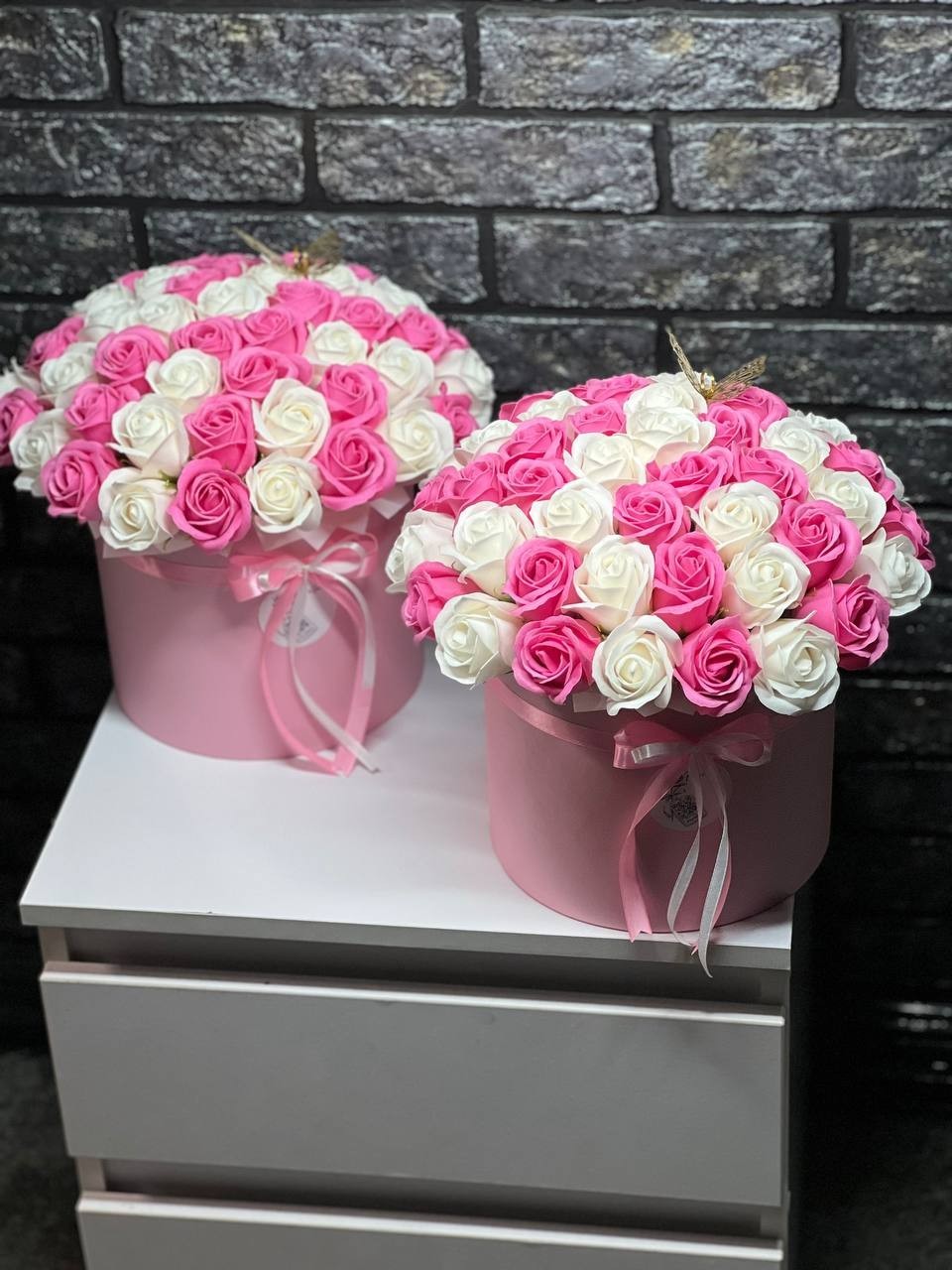 Soap Flower Box 51 Roses – Round Box Luxury Gift