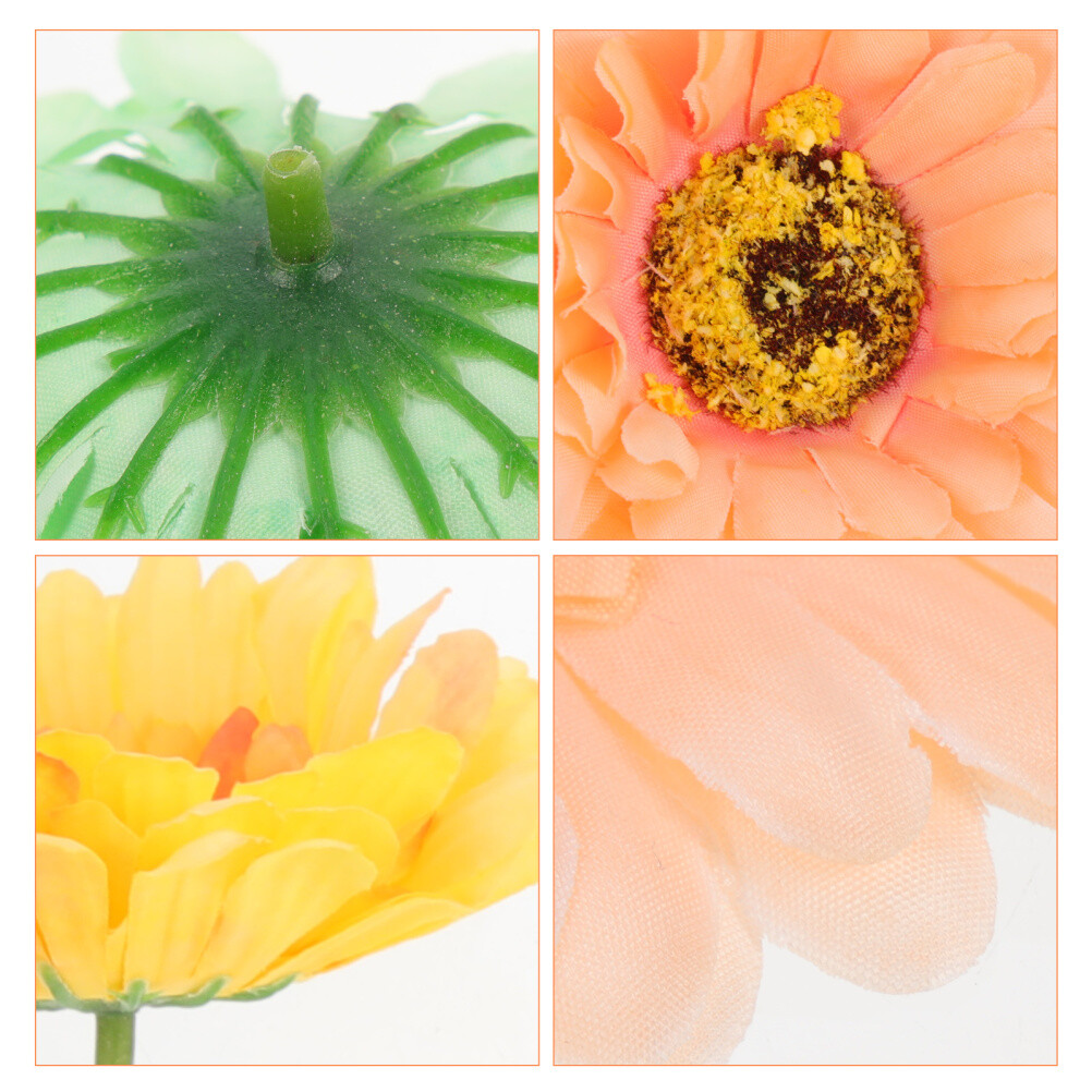 10pcs Fake Flower Heads Artificial Flowers Heads Flower Embellishments